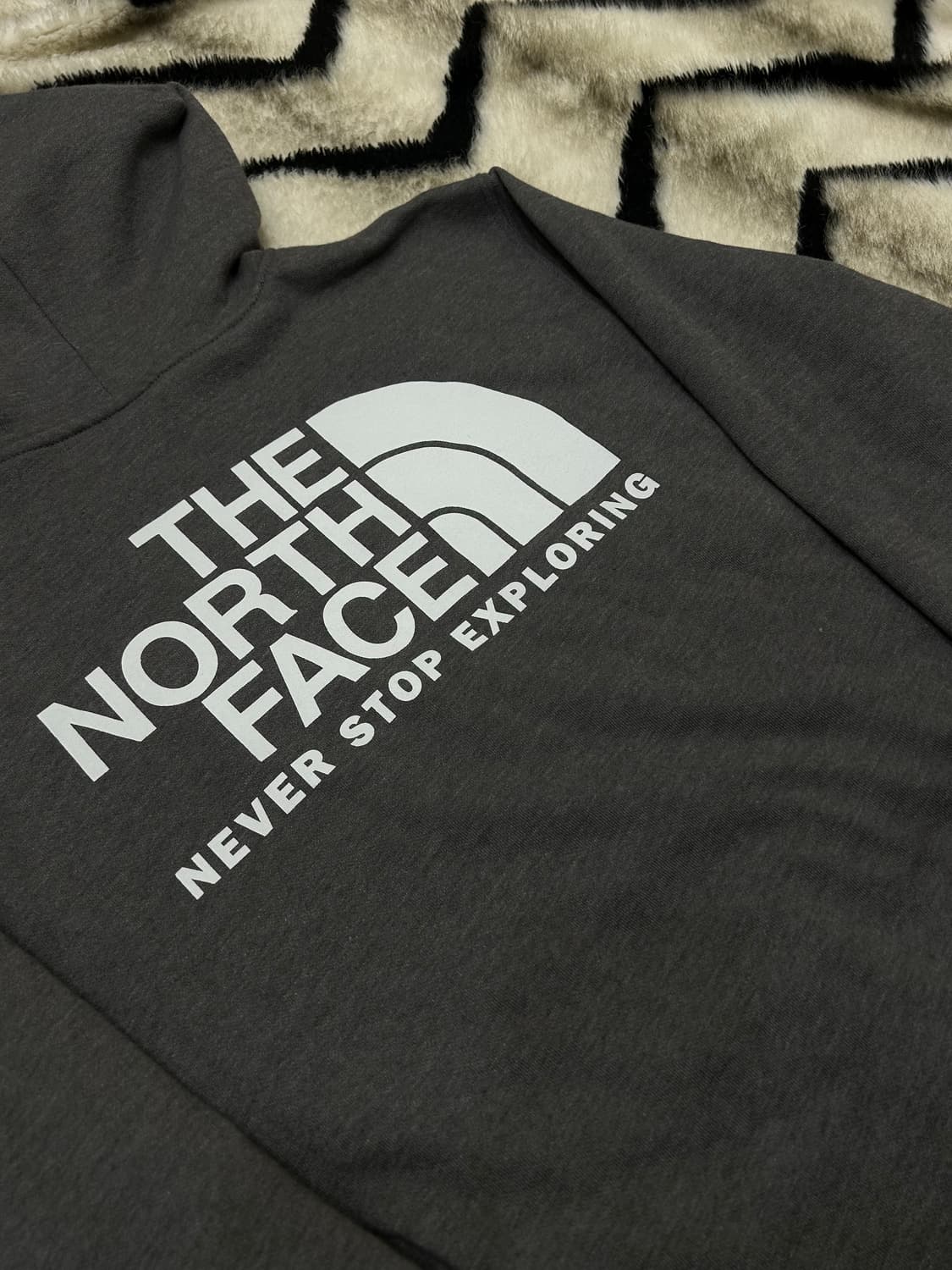 [한국L]노스페이스 빅로고 후드/그레이/기모 상품이미지1