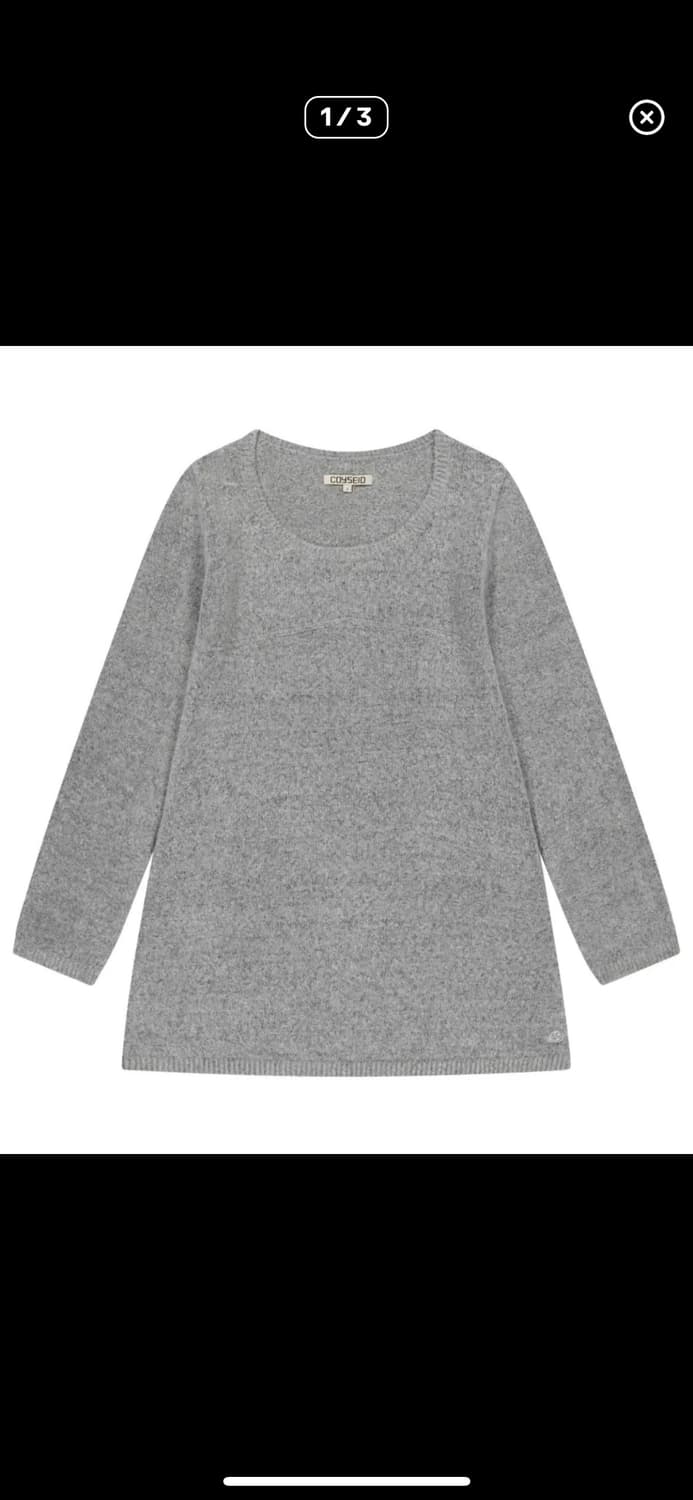 코이세이오 부클 니트 원피스 그레이 2사이즈 상품이미지1