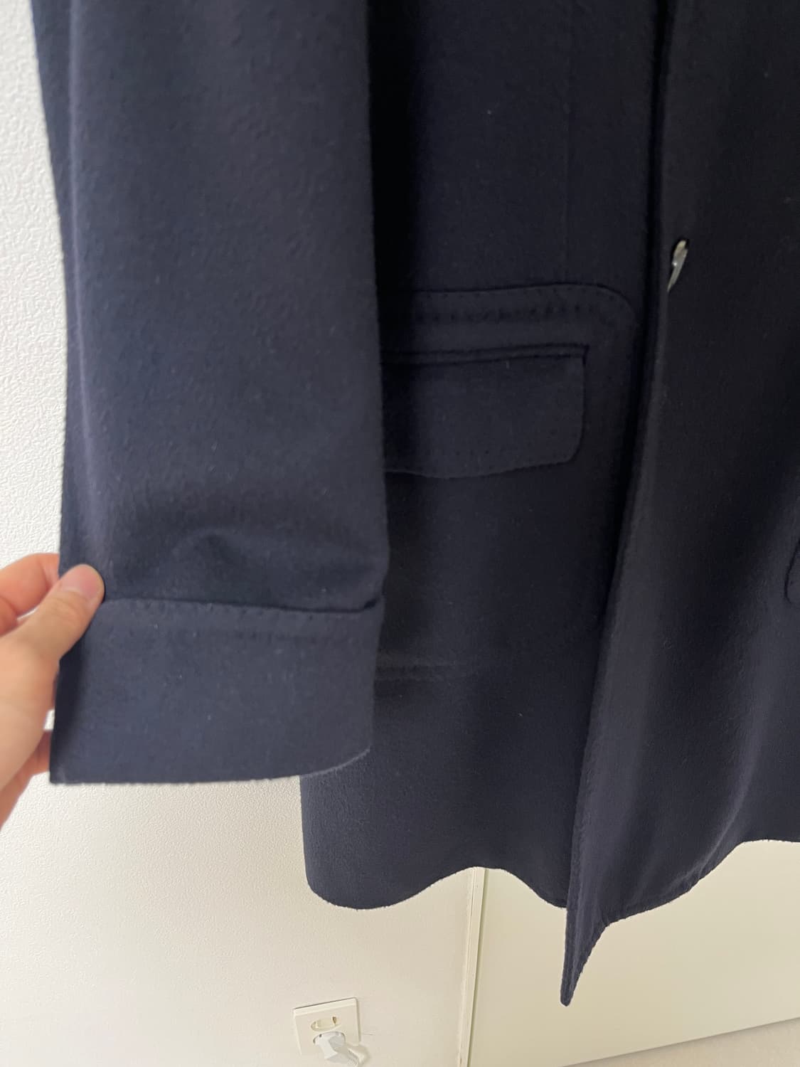 안드레아서울 링자켓 폴로코트 네이비 50(100-105) 상품이미지2