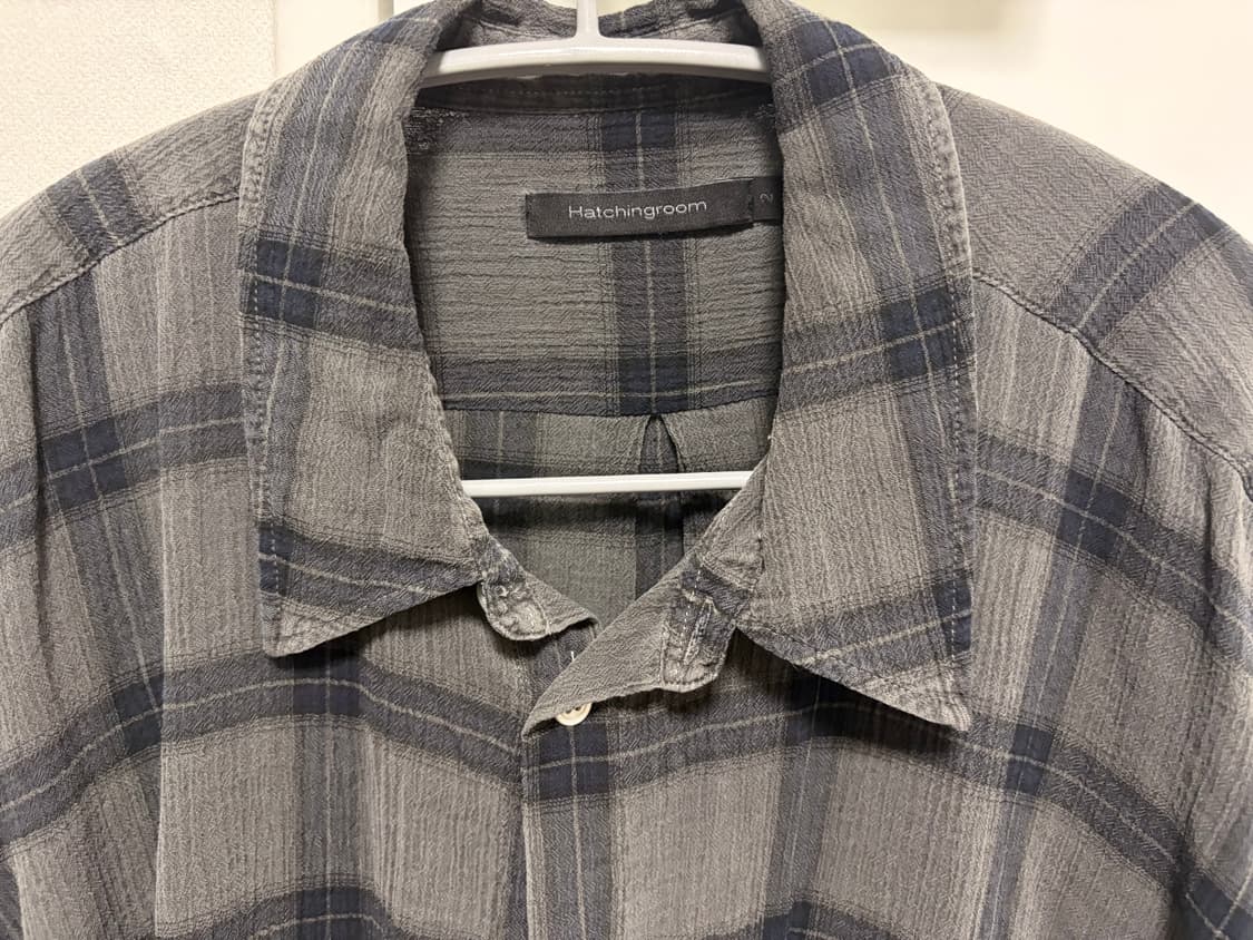 해칭룸 OverDyed check shirts charcoal 상품이미지4