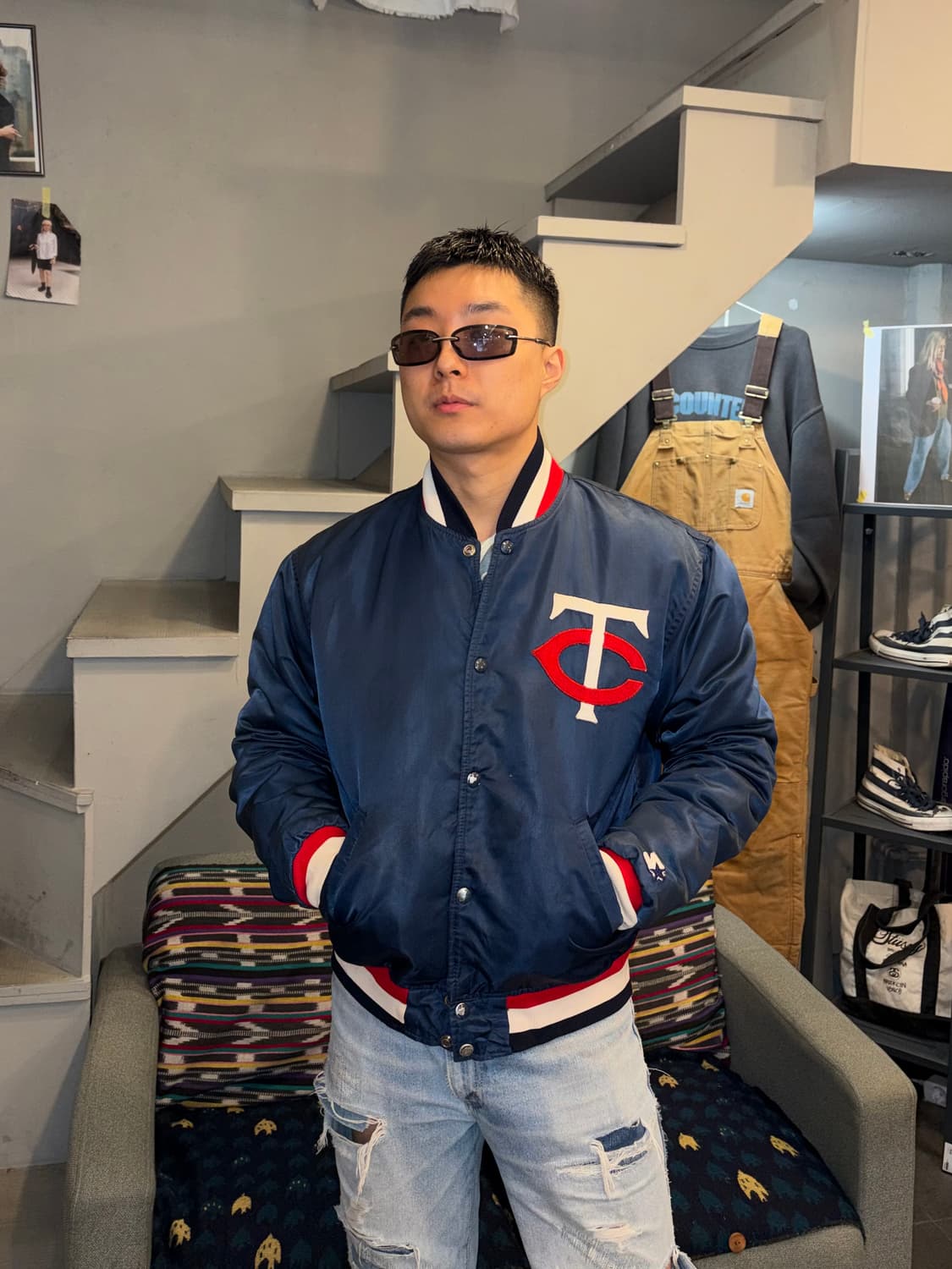 90’s Starter Minnesota satin bomber  상품이미지1