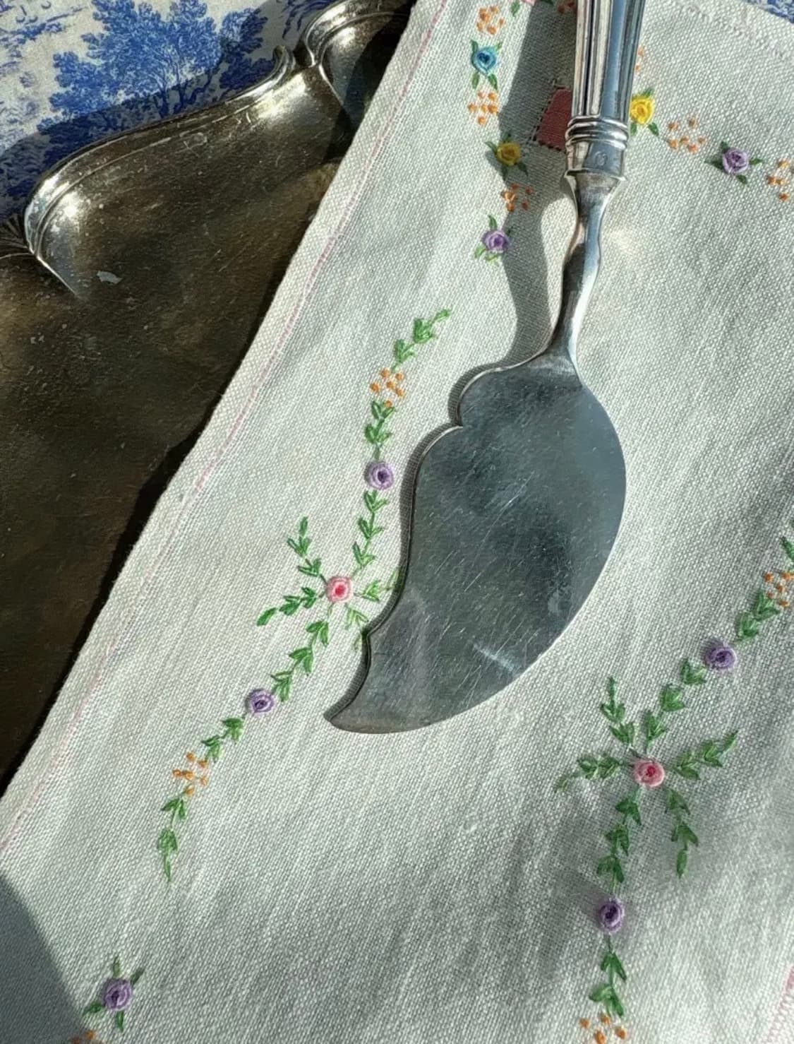 영국 앤틱 실버플레이트 버터 잼 스프레더 상품이미지2