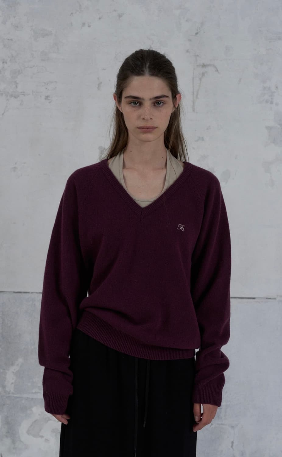 포에토 캐시미어 브이넥 니트 상품이미지2