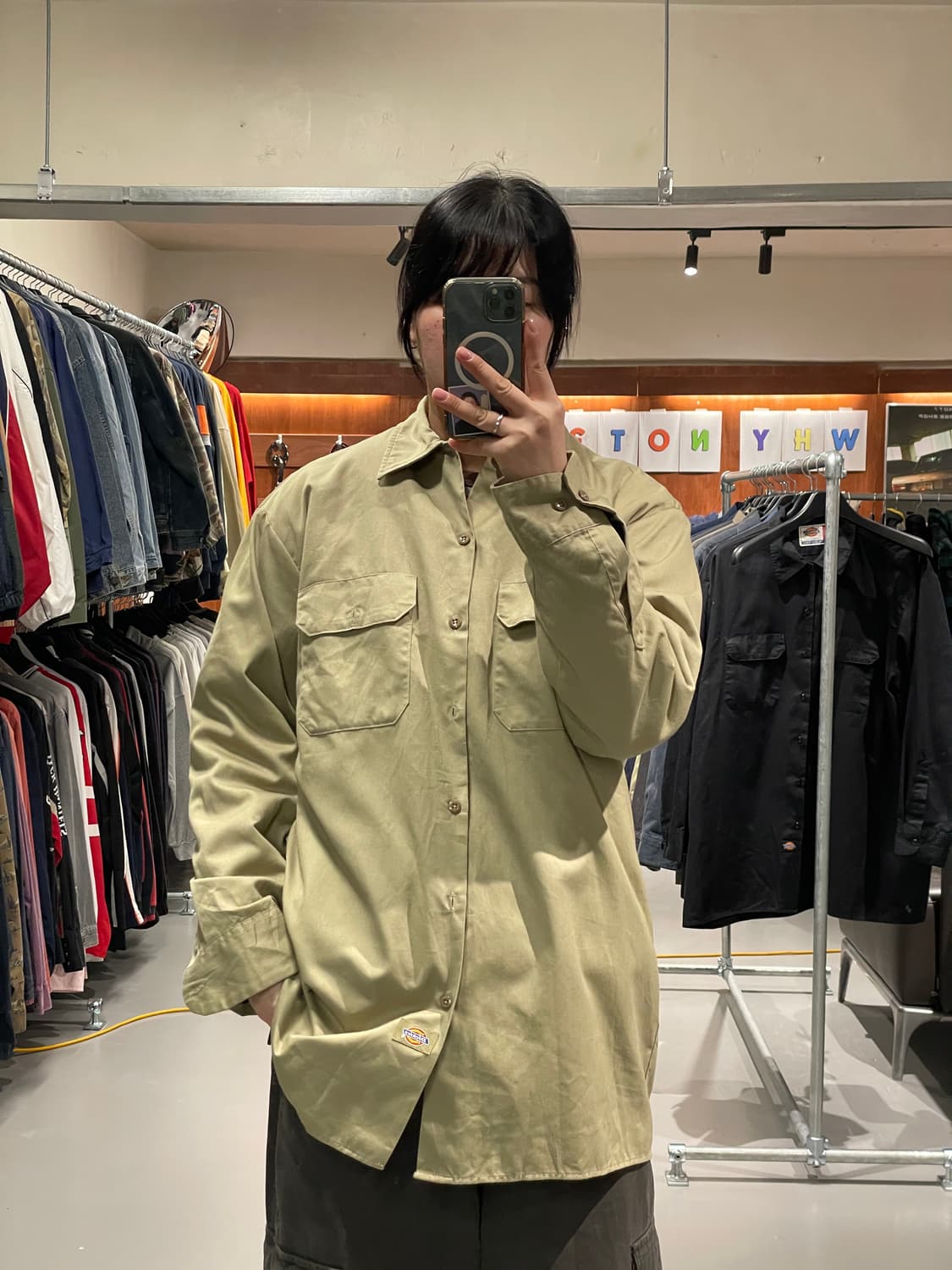 디키즈 워크 셔츠(카키베이지)   상품이미지1