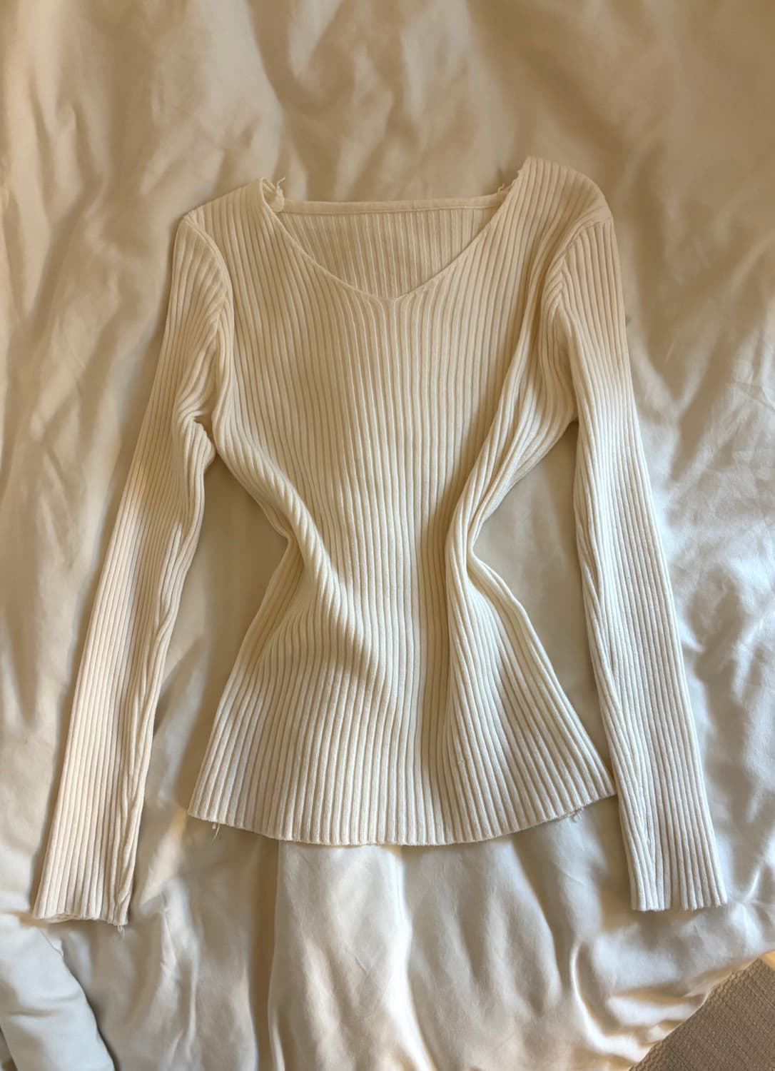 🧴 일본 모리걸 아이보리 니트 탑 상품이미지1