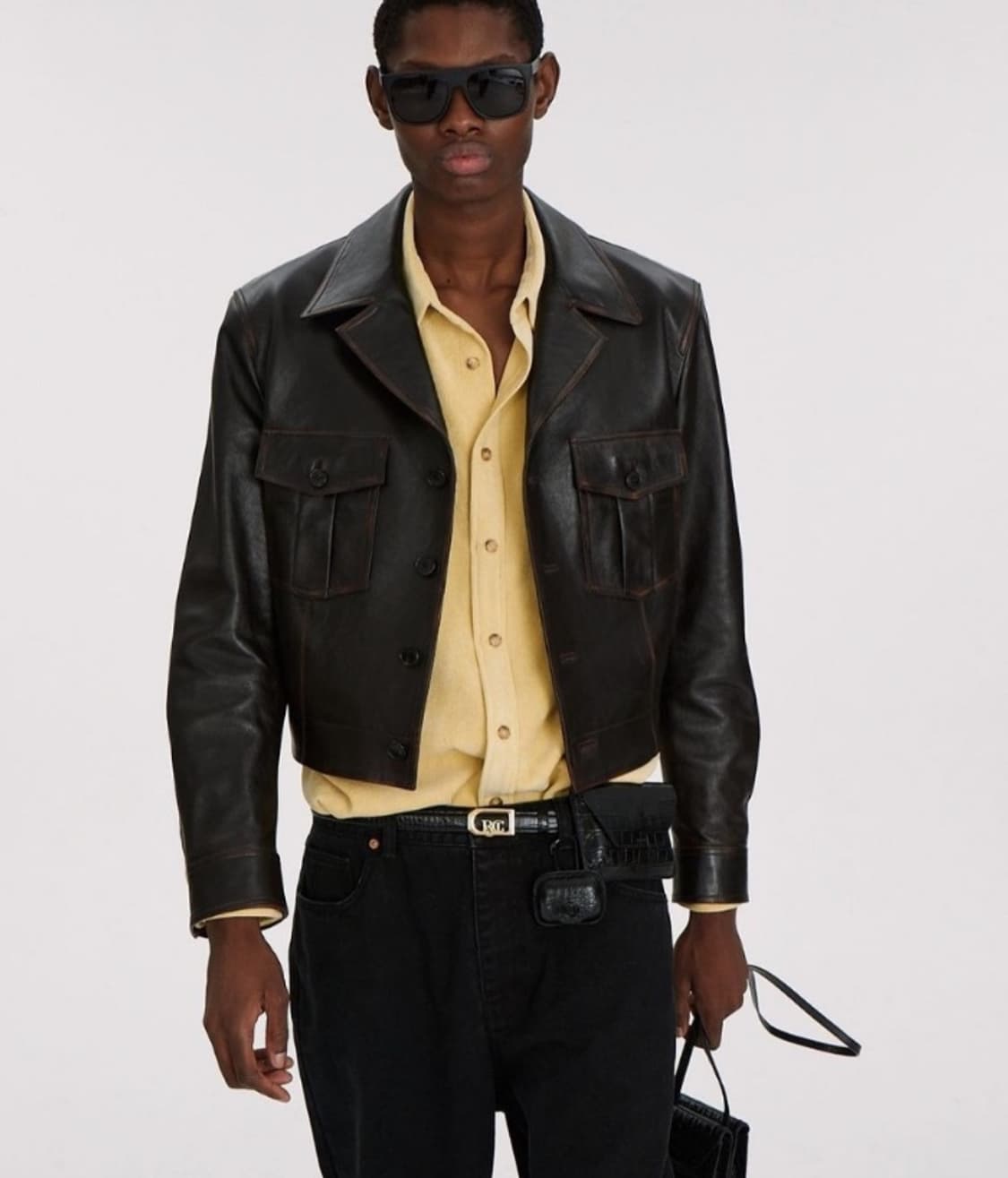 렉토 Recto 밀리터리 레더 자켓 M 상품이미지1