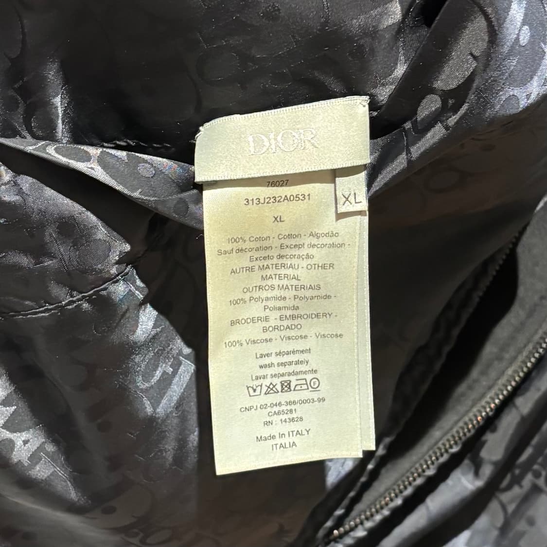 Xl/디올 꾸뛰르 오블리크 리버서블 후드 트랙 자켓 상품이미지2