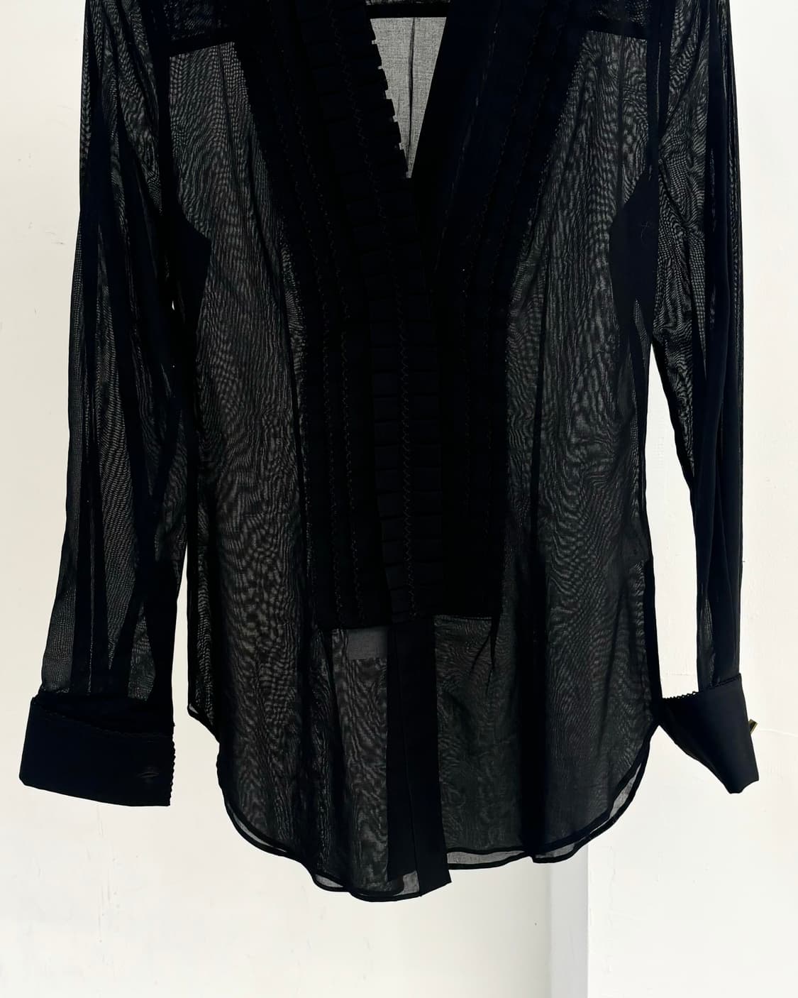 돌체 앤 가바나 블랙 시스루 셔츠 상품이미지5