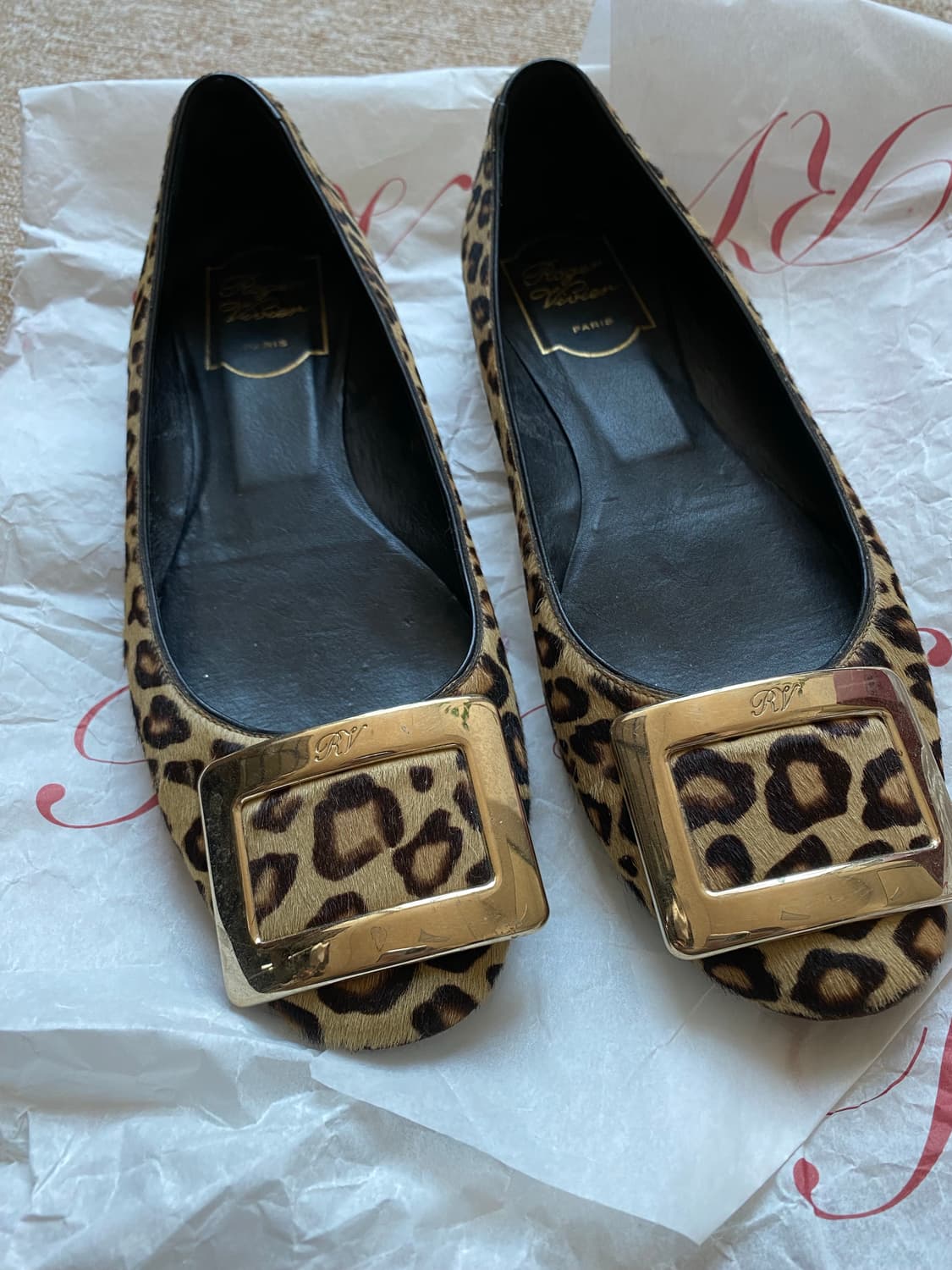 로저비비에 호피 플랫 240사이즈 상품이미지1