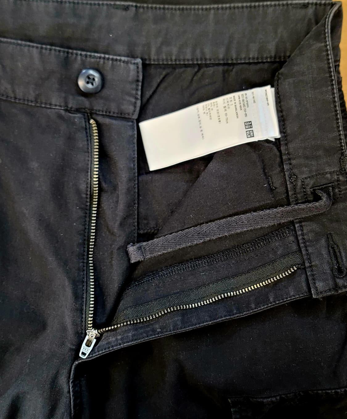 유니클로 코튼 퍼티그 블랙 카고팬츠(면카고팬츠) 판매 상품이미지5