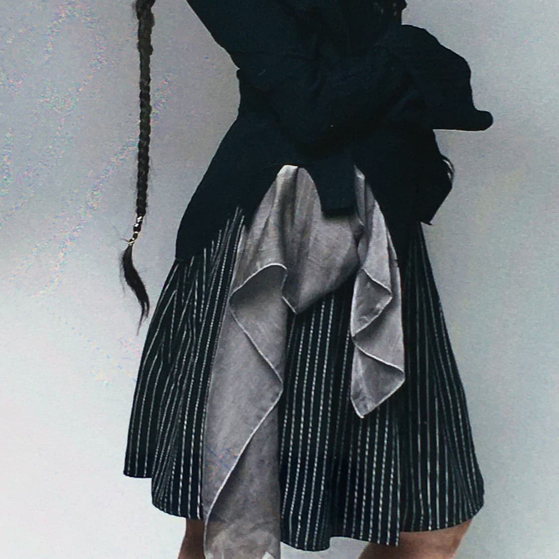 투티/0151 스트라이프 레이어드 스커트 상품이미지1