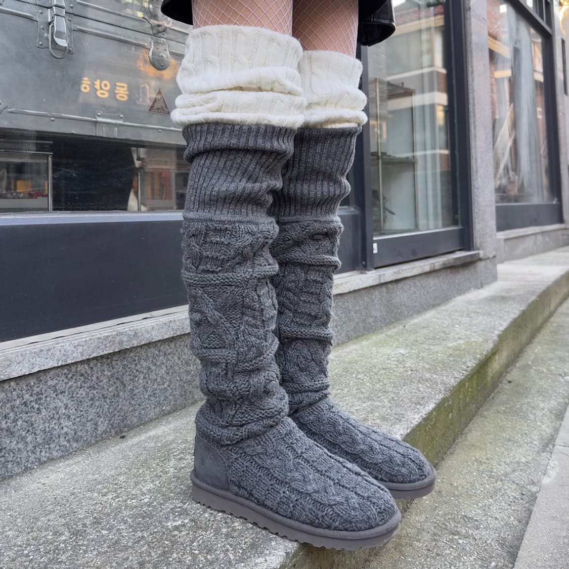00s 리미티드 에디션 XL 롱 니트 카디 부츠 상품이미지4