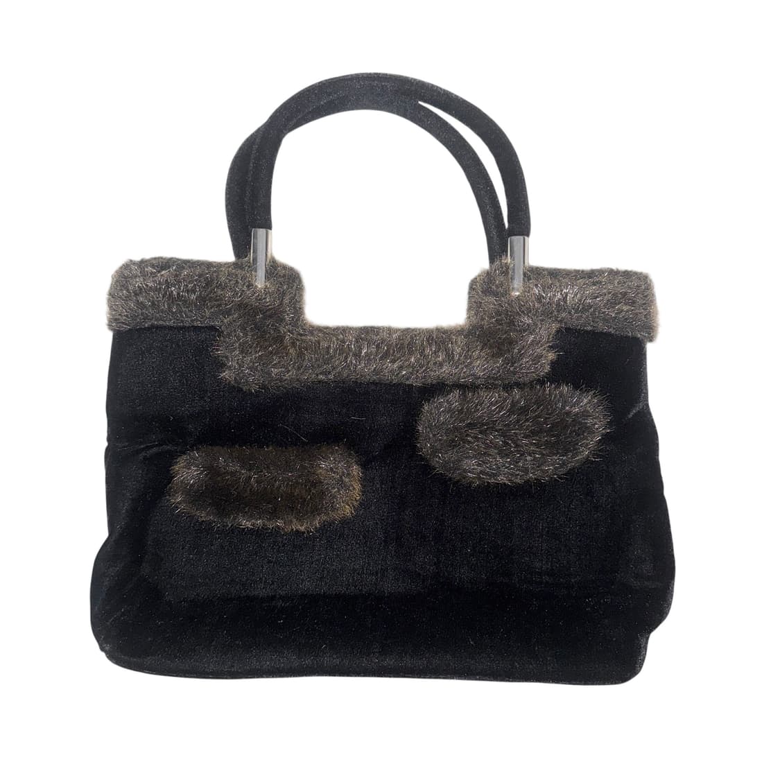 Black/brown fur handbag 상품이미지1