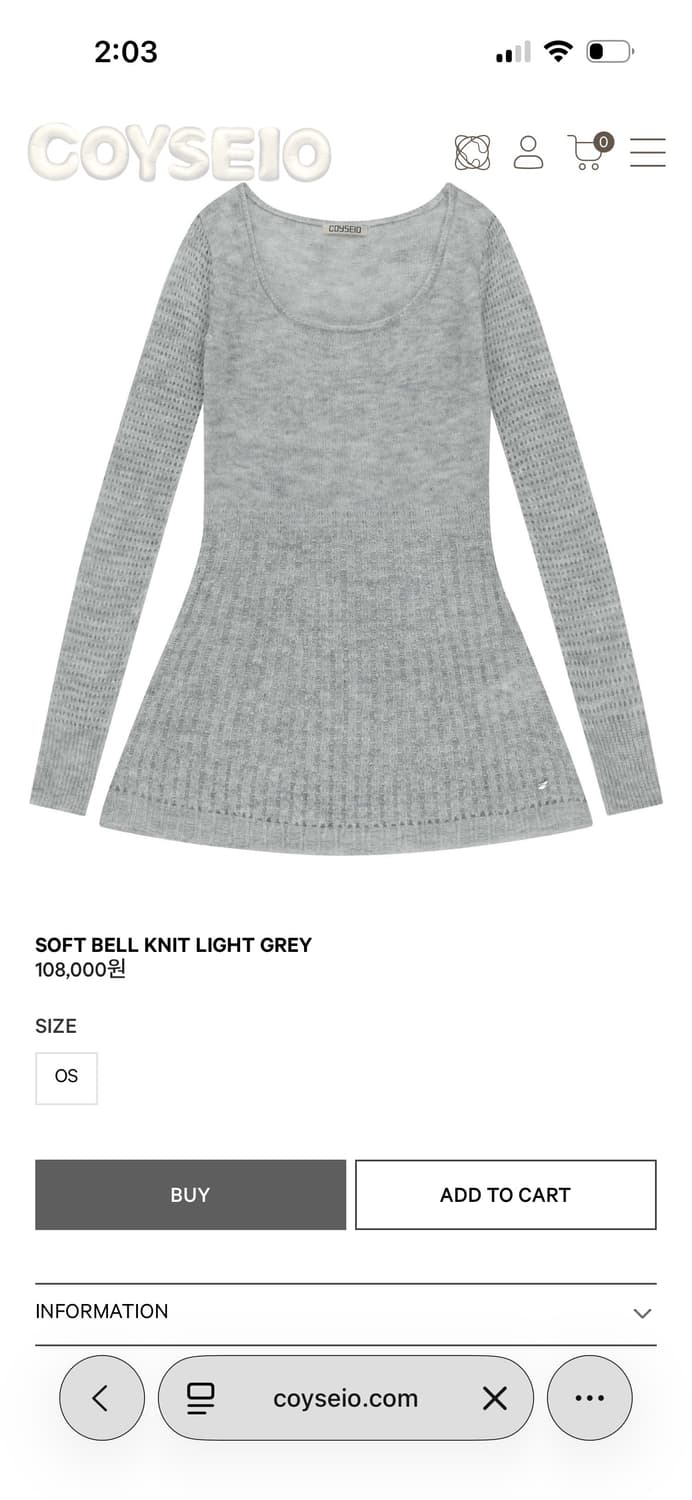 코이세이오 소프트 벨 니트 원피스 그레이 상품이미지1