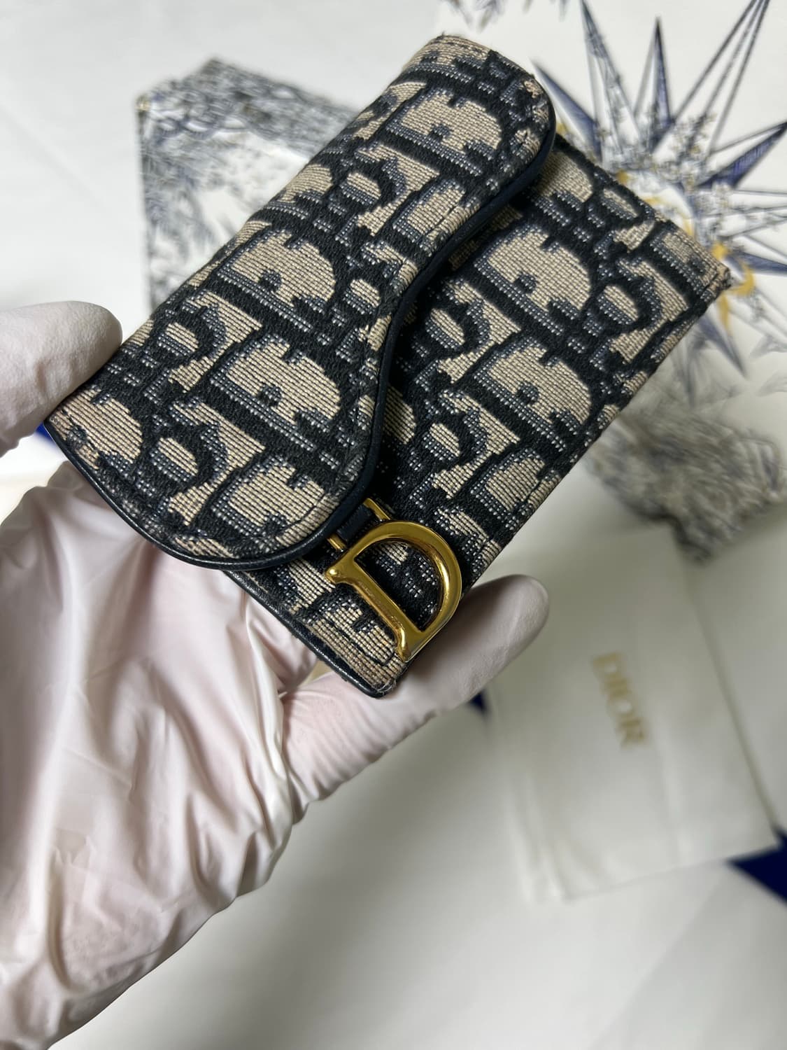 [정품] 디올 오블리크 새들 카드지갑 상품이미지5