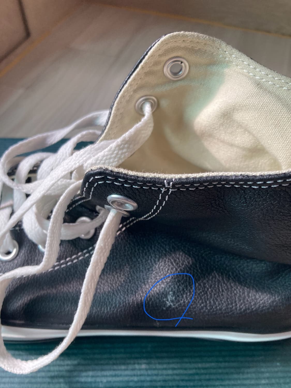 컨버스 척 70 레더 하이 검정색 260mm 상품이미지4