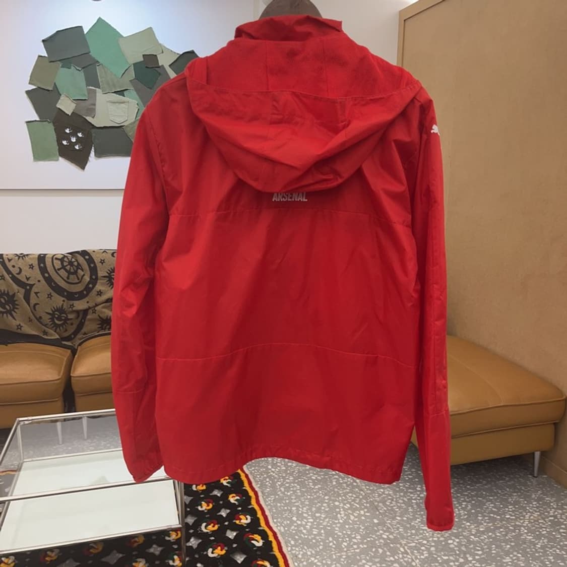 푸마 올드스쿨 아스날 오버핏 축구 바람막이 자켓 M C07824 상품이미지4