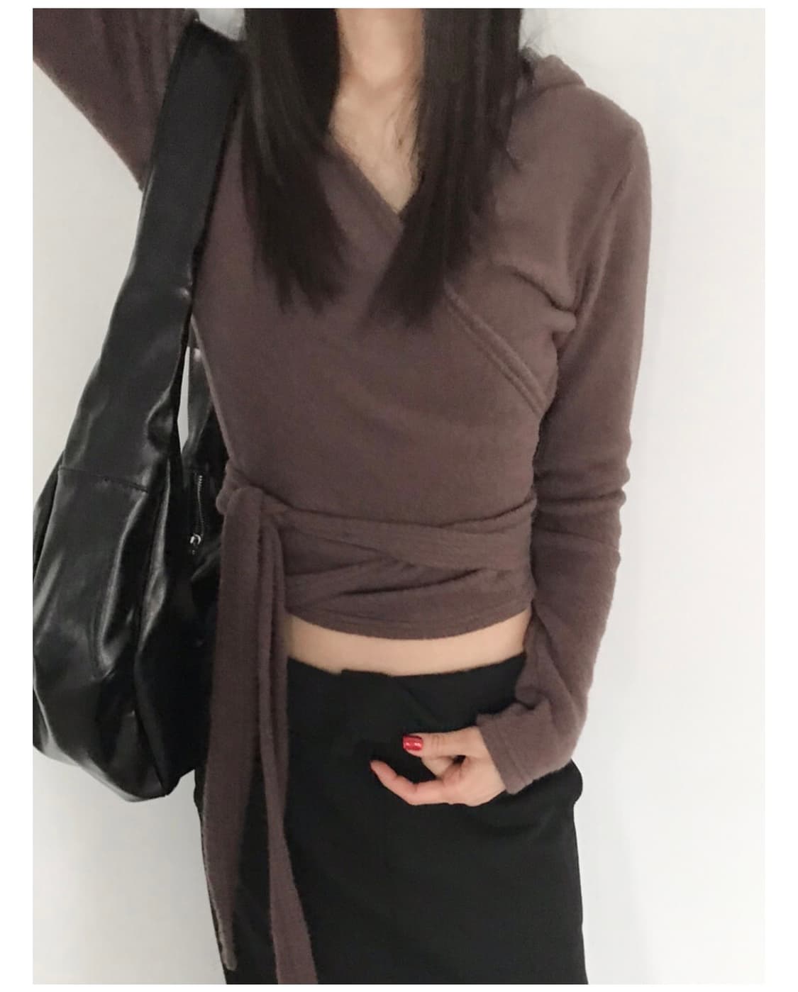 [새상품] rapture 랩쳐 fear strap hoody brown 상품이미지6