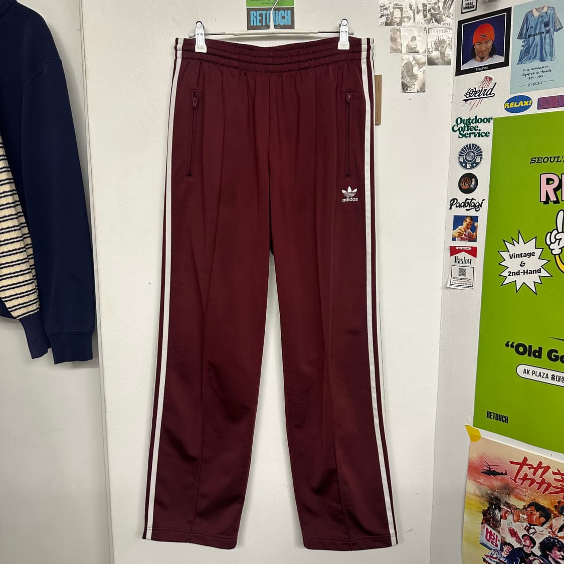 아디다스 파이어보드 버건디 트랙팬츠 상품이미지1