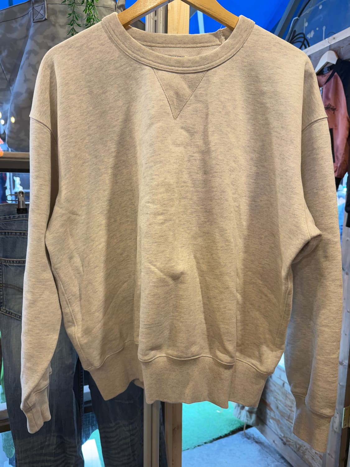 아웃스탠딩 멜란지 맨투맨 상품이미지1