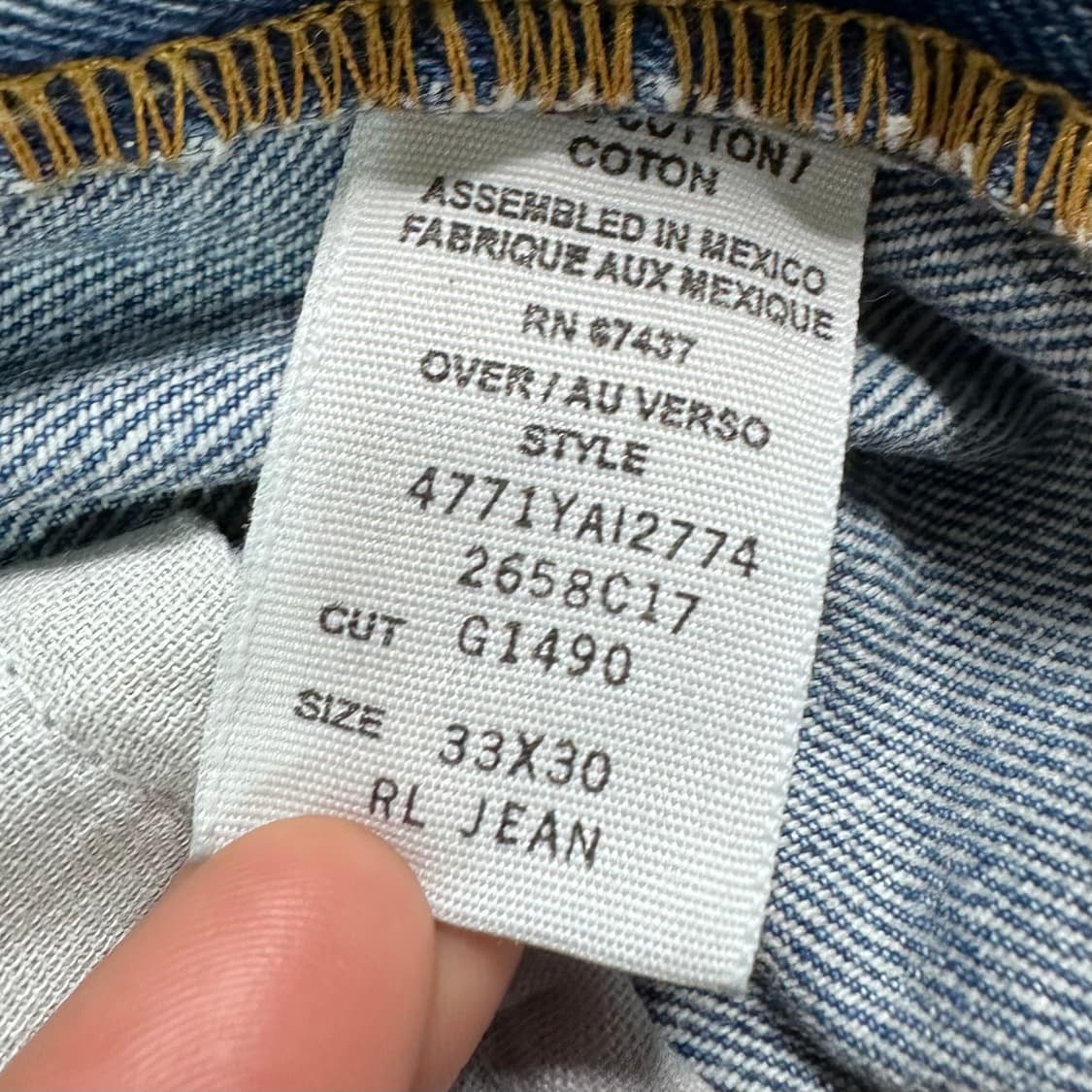 00s 폴로 진스 자수 데님 팬츠 상품이미지7