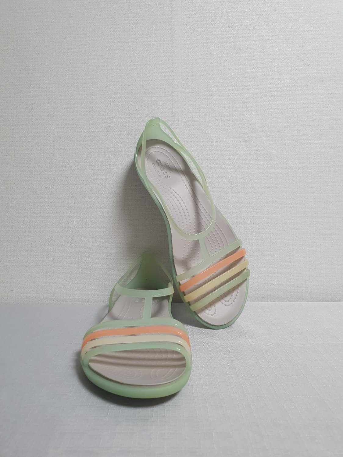 240mm 크록스 이사벨라 샌들 젤리 스트랩 민트 W7 상품이미지1