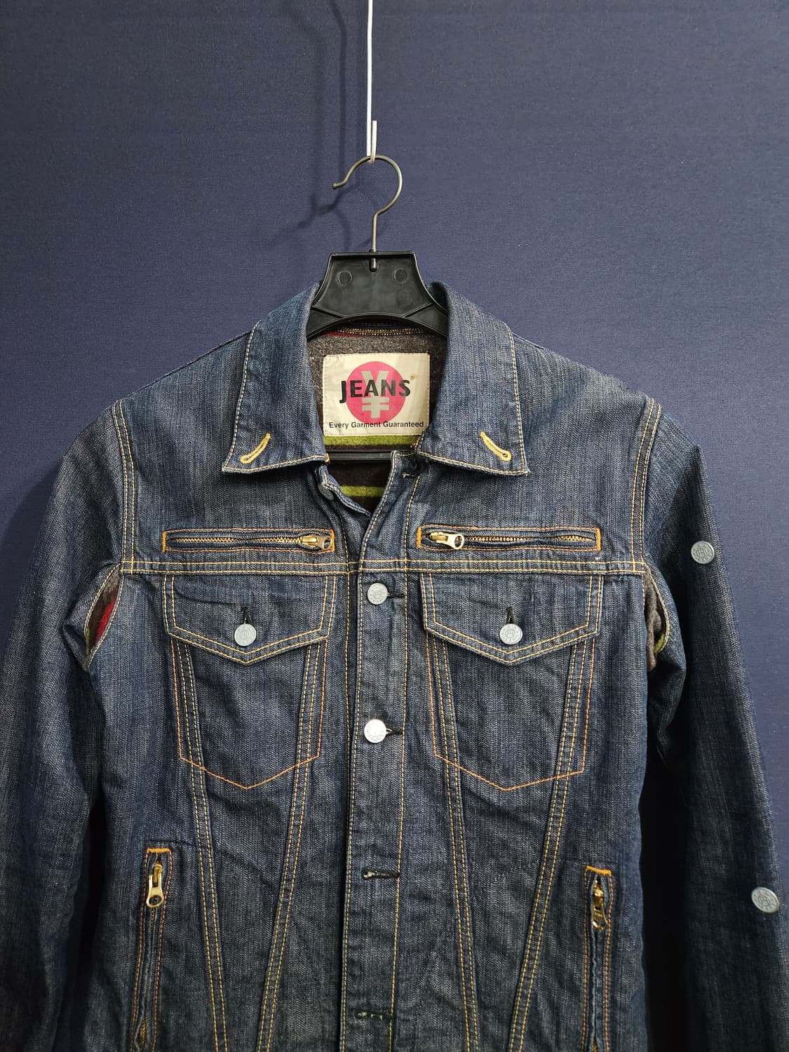 엔 진스 네이비 남성 슬림핏 90 빈티지 데님자켓  상품이미지8