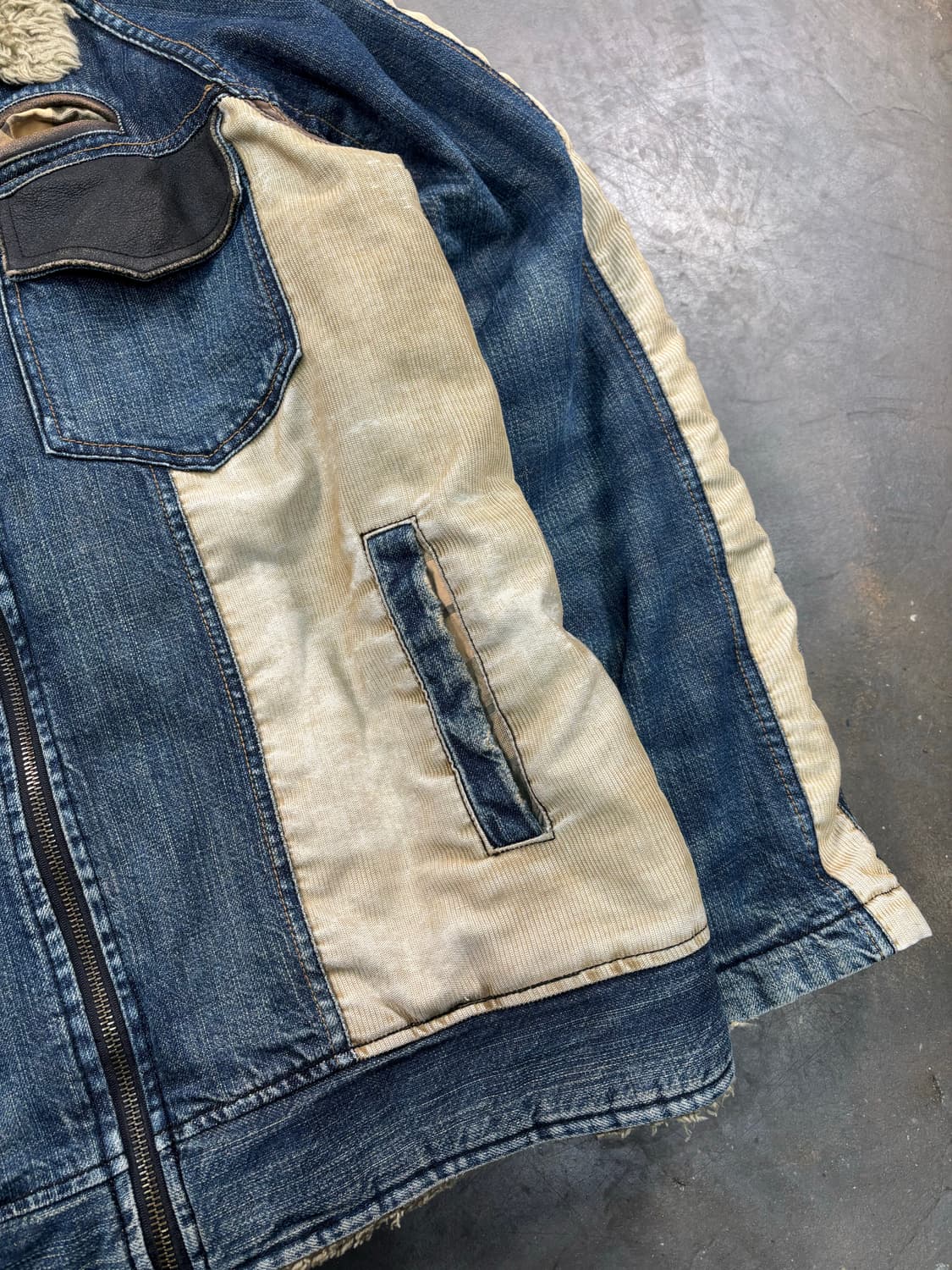 빈티지 데님 쉐르파 자켓 상품이미지3