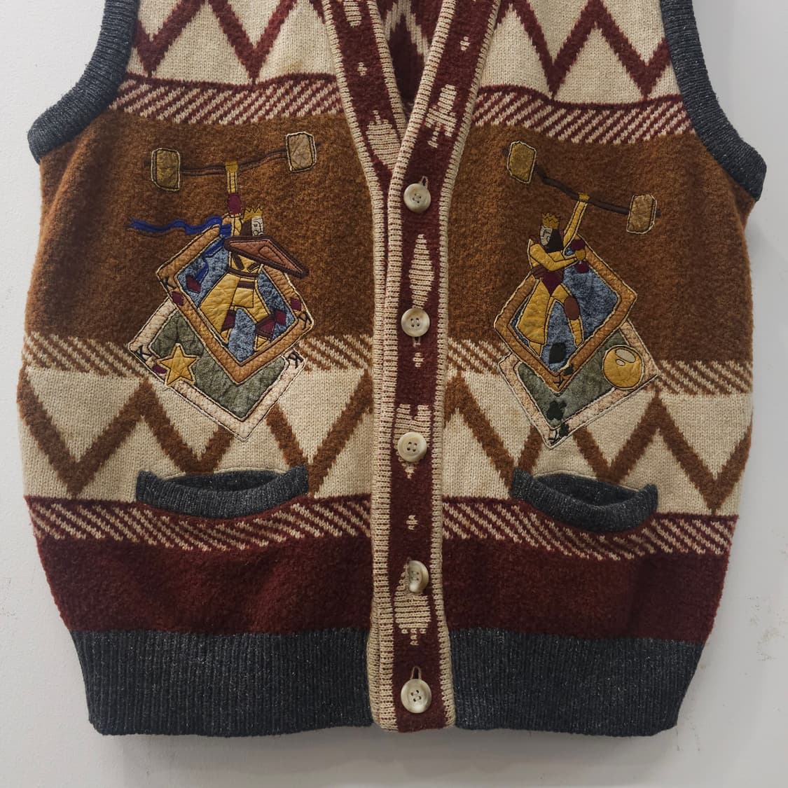 까스텔바작 스포츠 빈티지 울 니트 베스트 상품이미지3