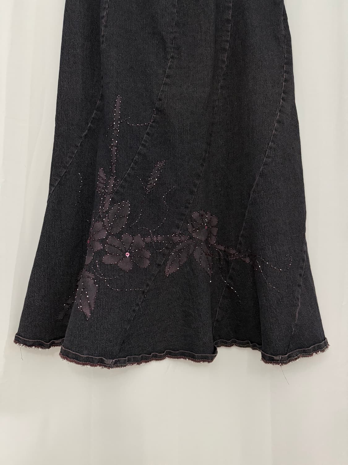 Flower denim skrit 상품이미지3