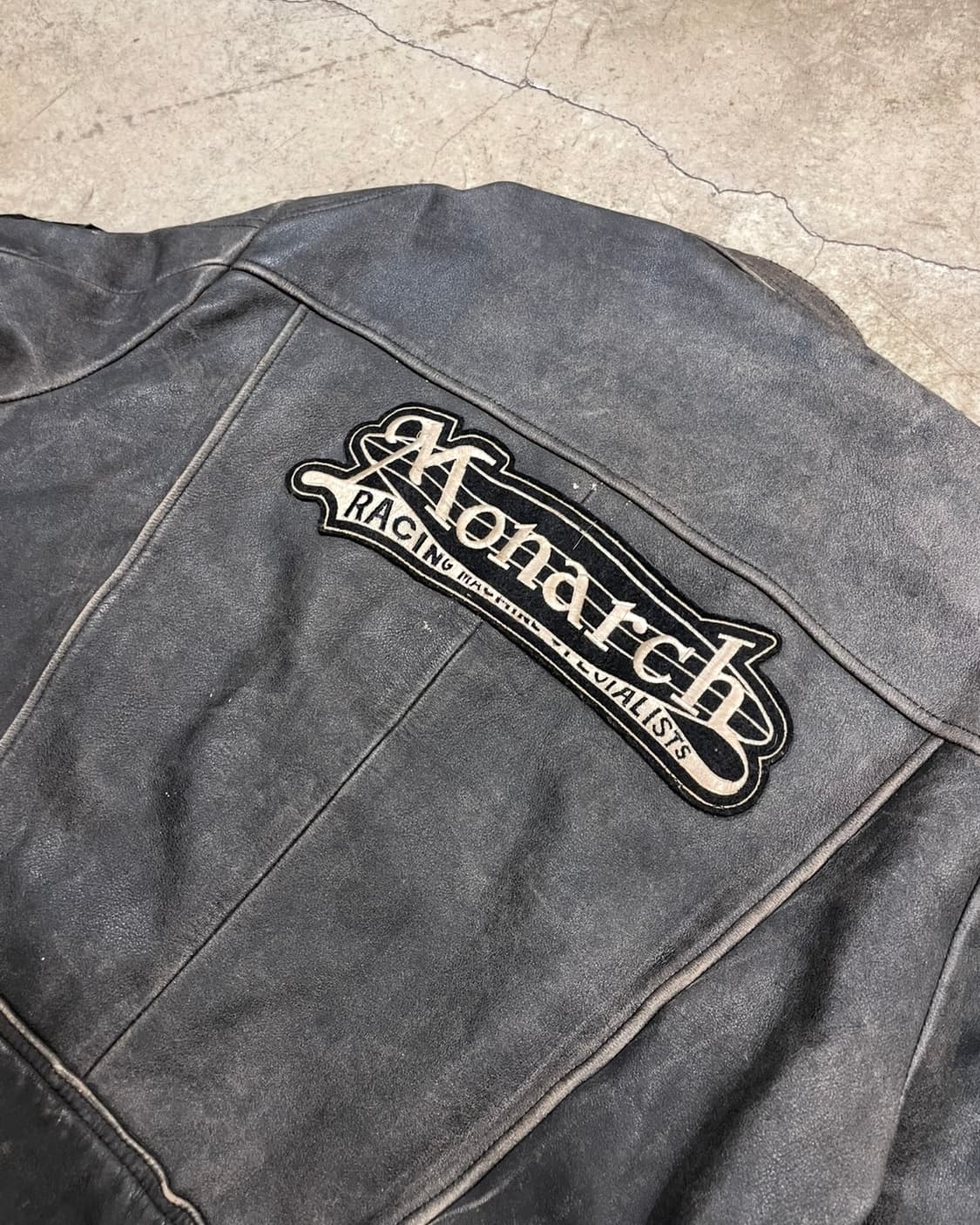 Dog fight 패치 소가죽 레더 재킷 (B5207) 상품이미지7