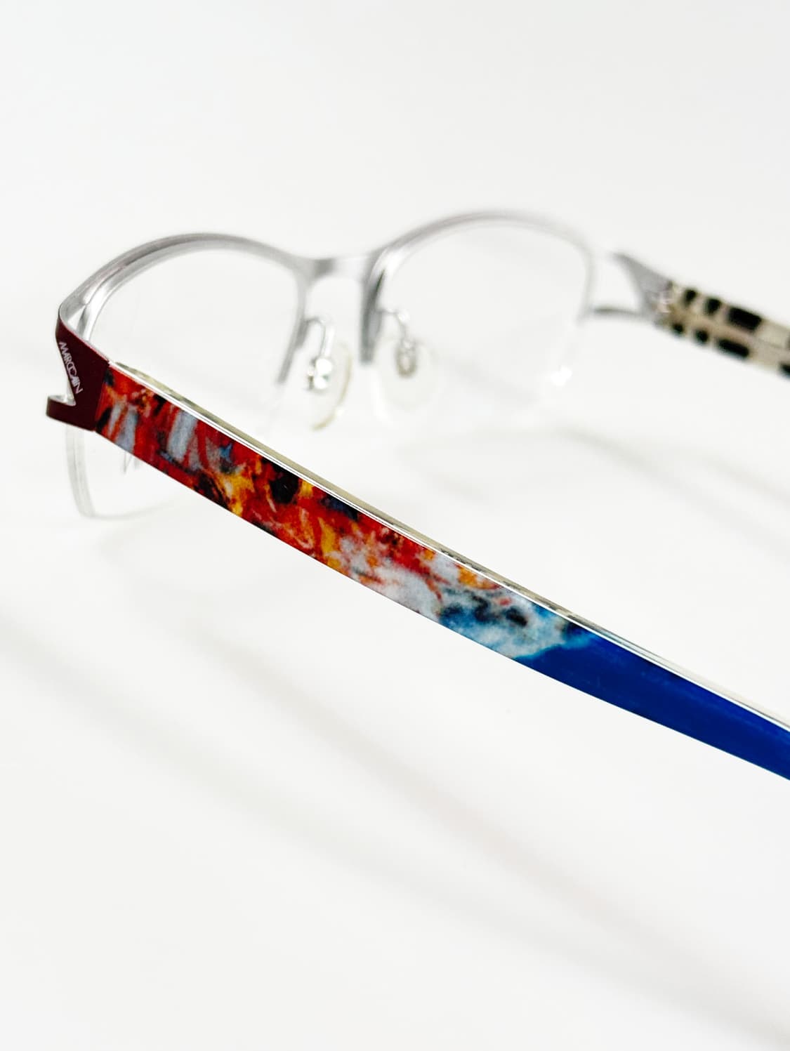 독일제 MARC CAIN 반무테 스퀘어 빈티지 안경 상품이미지4