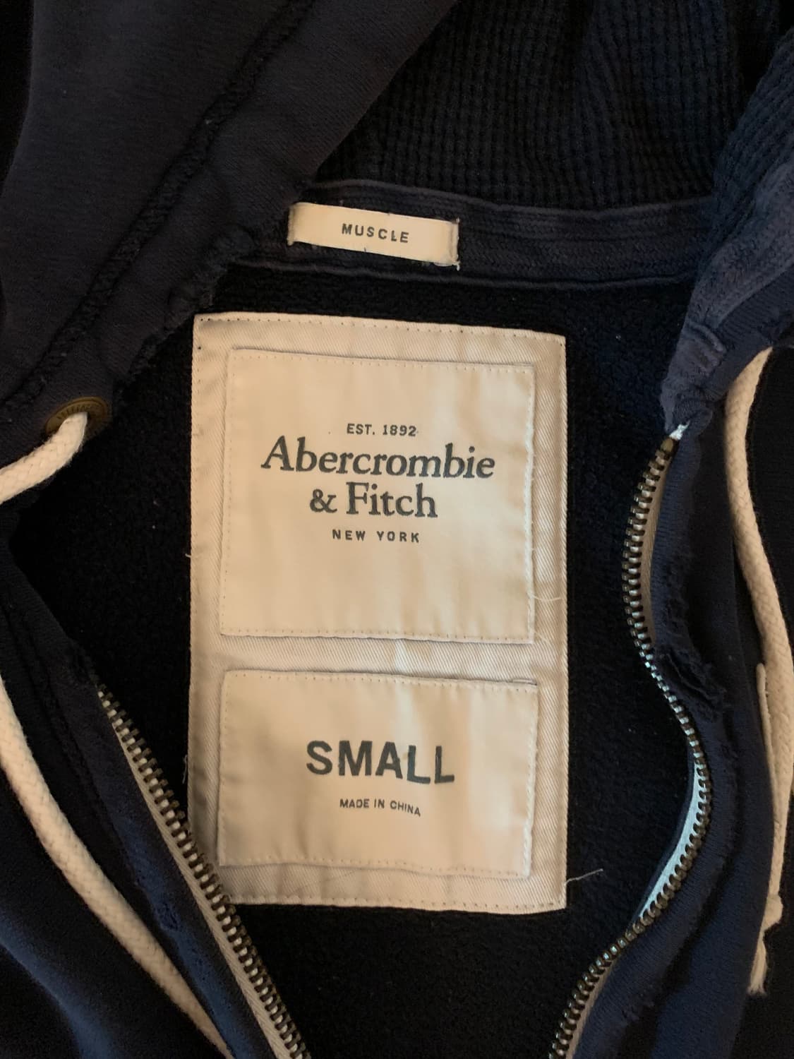 아베크롬비 후드집업 s 네이비 상품이미지3