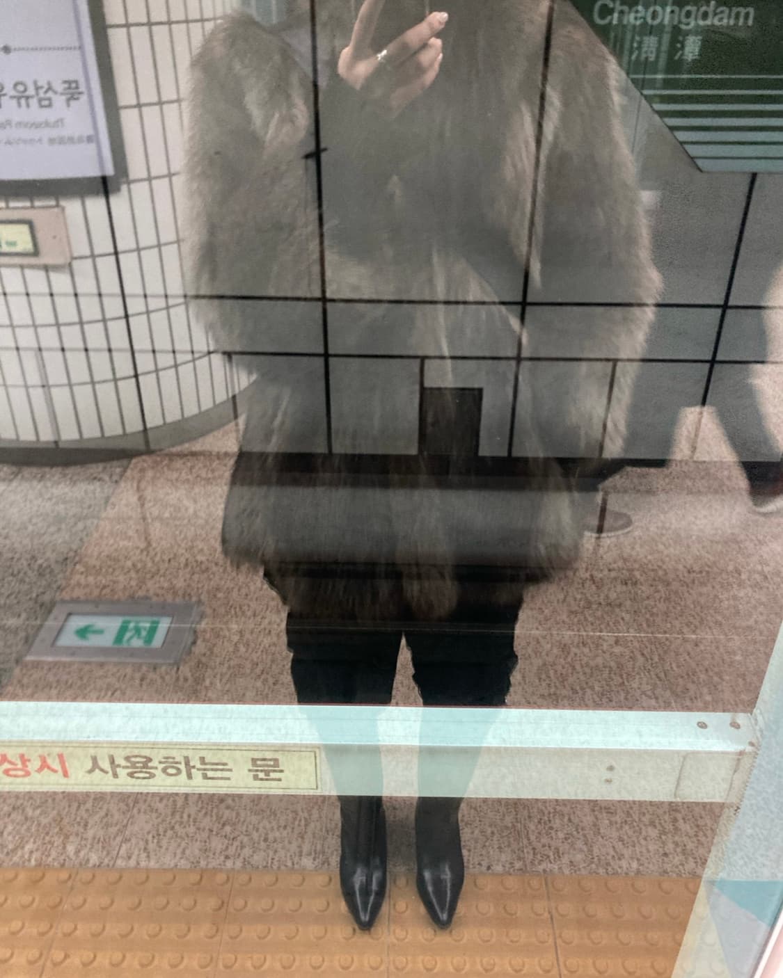 리얼 천연 라쿤퍼 하프코트 상품이미지5