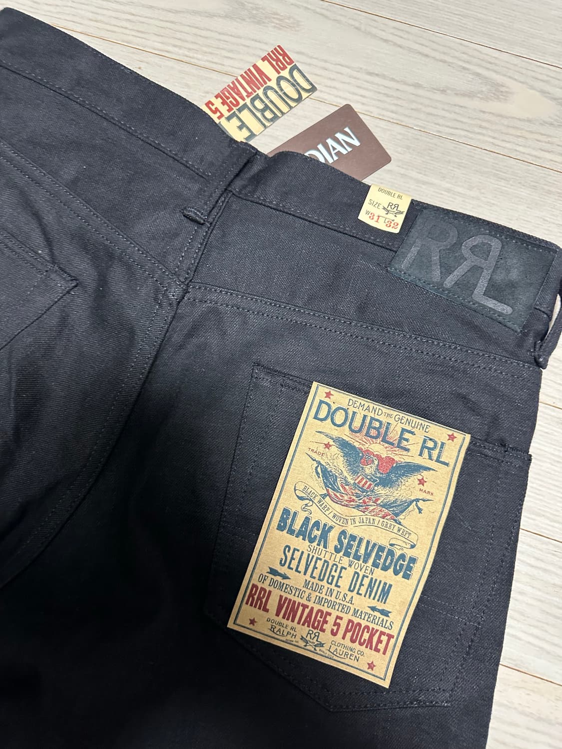 RRL 빈파포 블랙온블랙 판매 31/32 상품이미지6