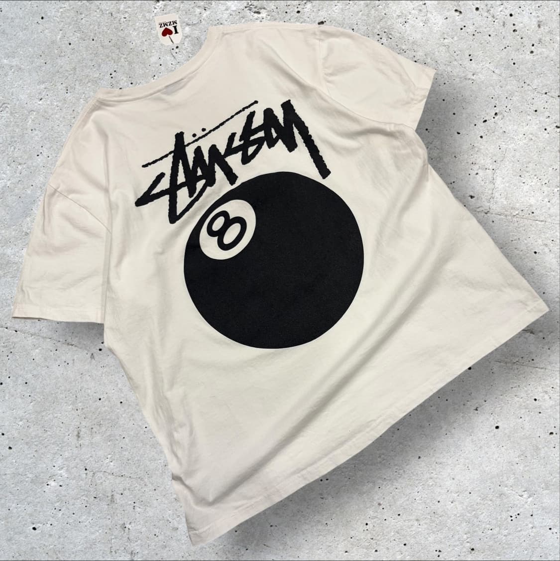 [L] 스투시 8볼 반팔티 티셔츠 화이트 C216 상품이미지1
