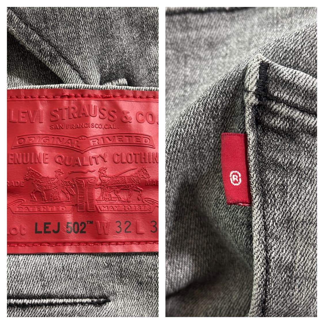 리바이스 프리미엄 엔진니어드502 데님팬츠/32/그레이 상품이미지7