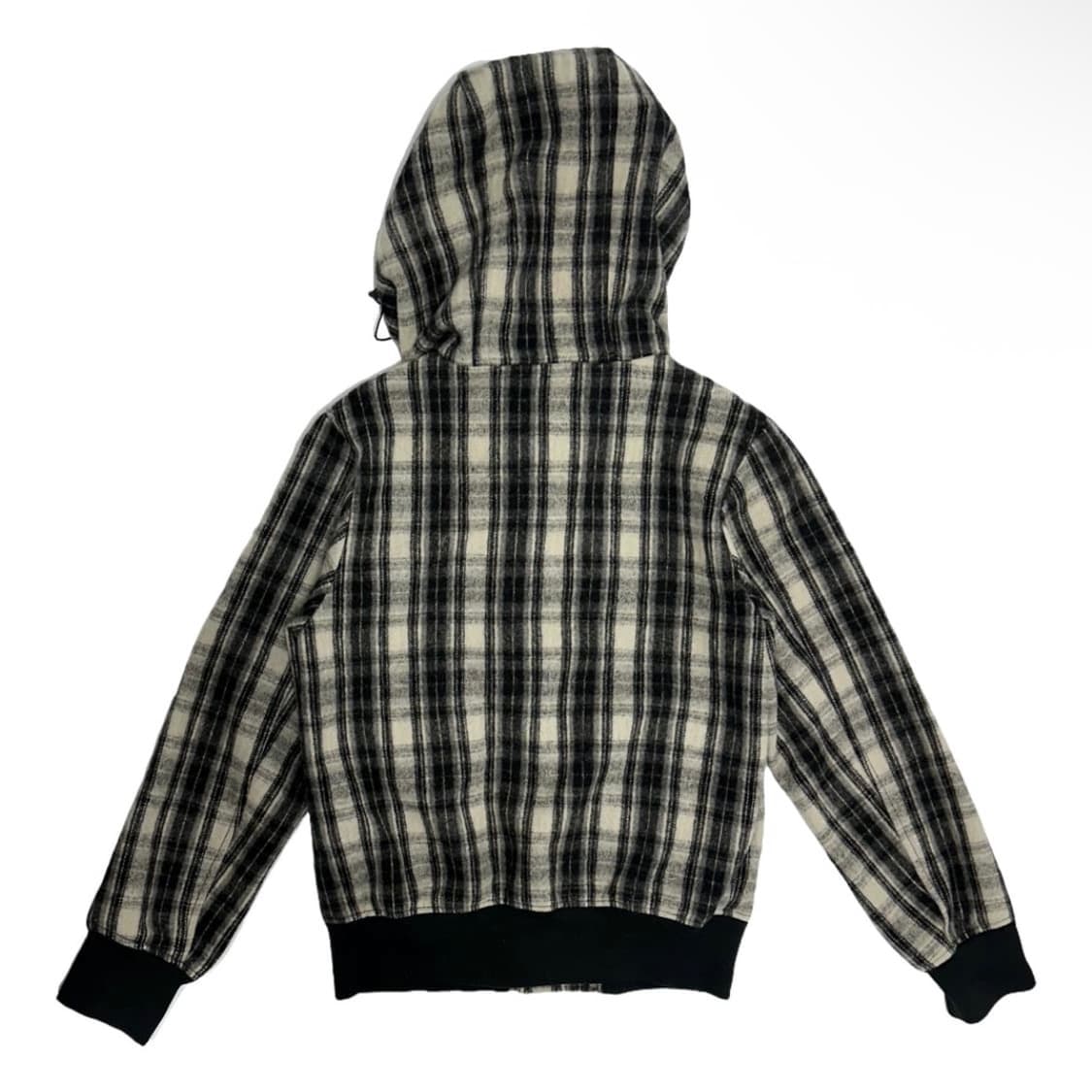 corisco 멜톤 울 체크 후드 자켓 상품이미지2