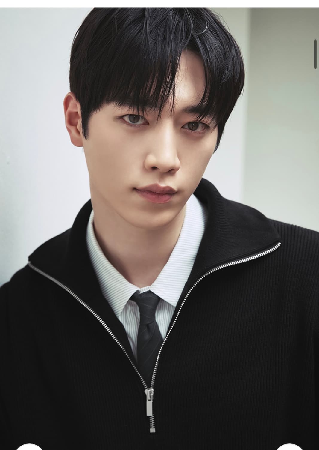 (M) 드로우핏 오버사이즈 하프 집업 카라 울 니트 GREY 상품이미지6