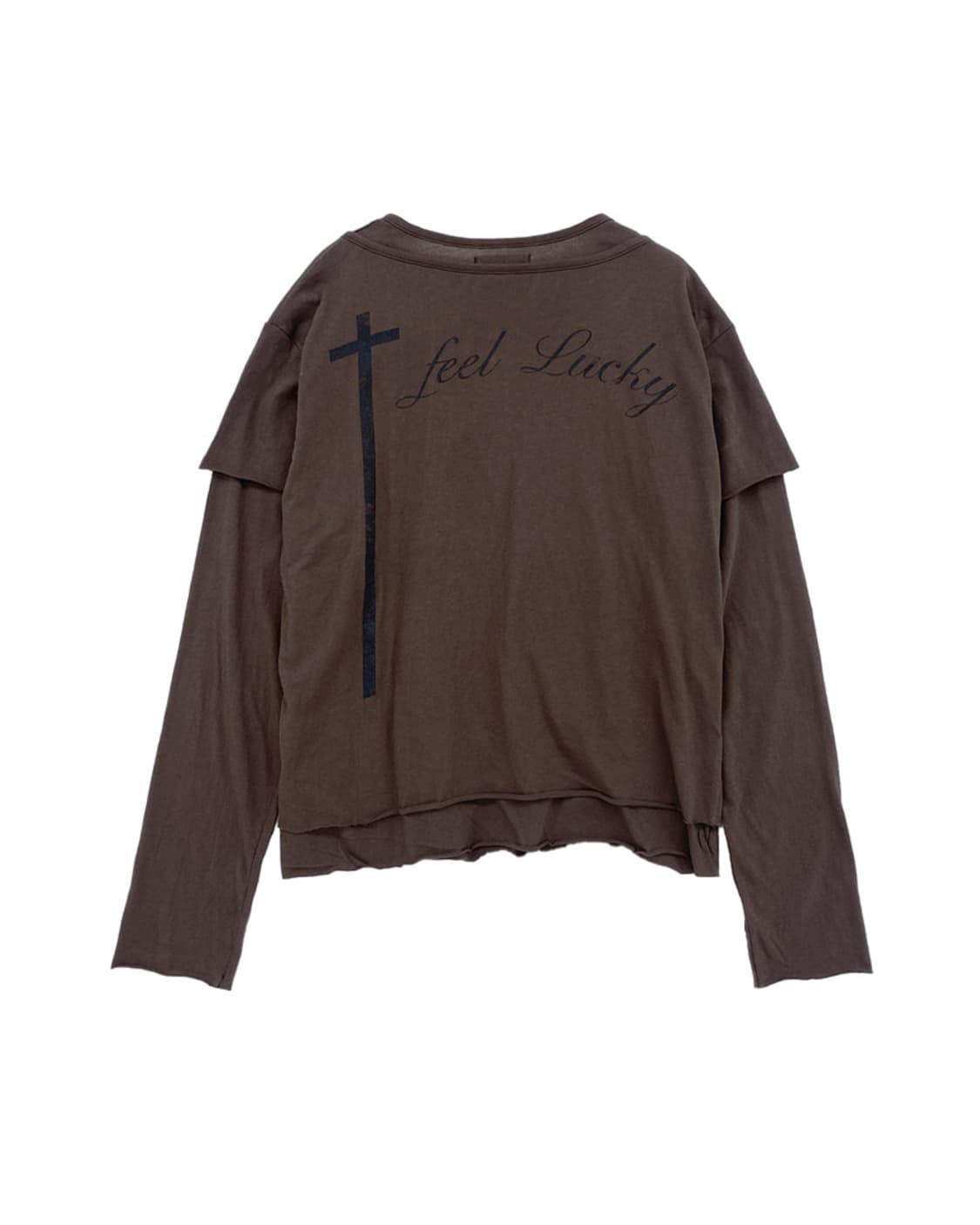 IFEELLUCKY 레이어드 크로스 롱슬리브 상품이미지2