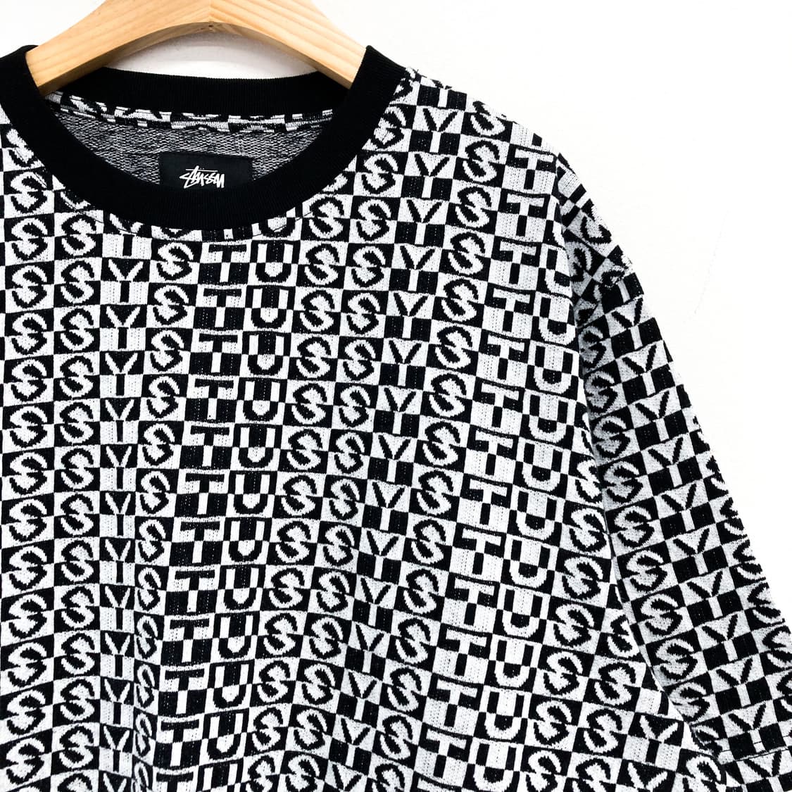 스투시 20SS 체크 크루 티셔츠 상품이미지6
