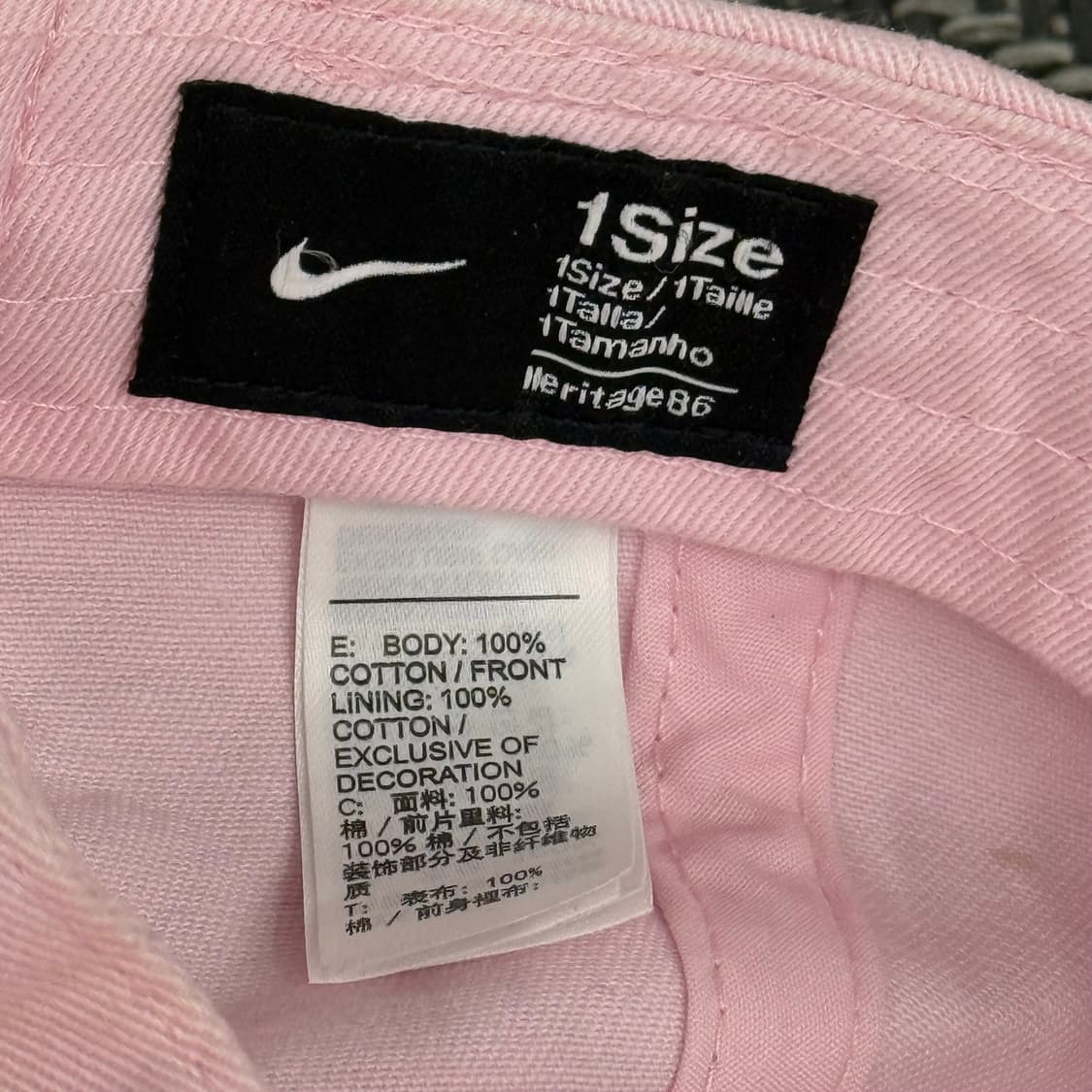 나이키 헤리티지 핑크 볼캡 (OS) 상품이미지3