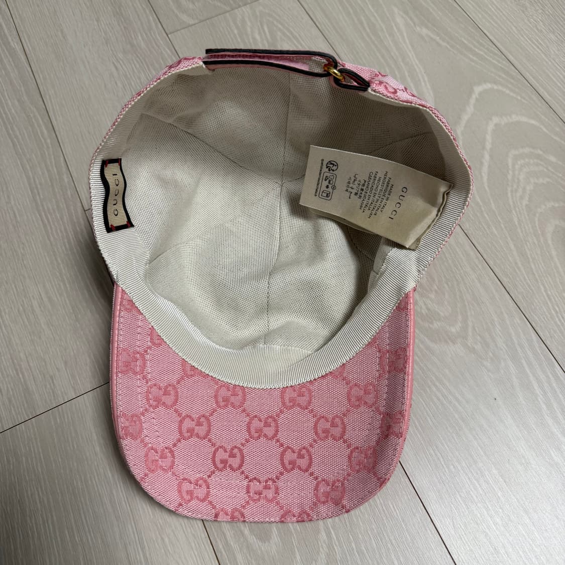 [L] 구찌 로고캡 핑크 상품이미지7