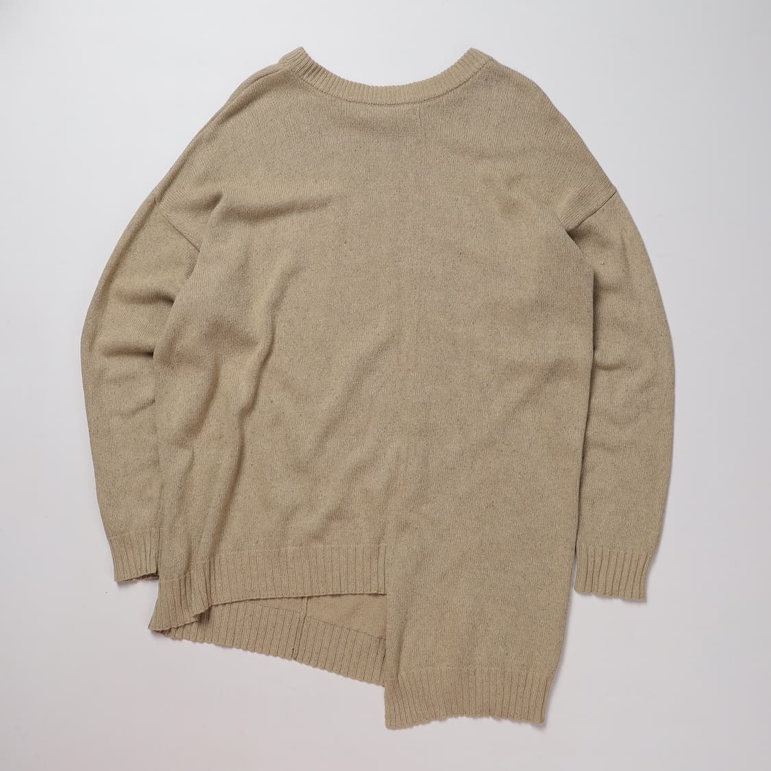 UNUSED 실크&코튼 혼방 언발 오버핏 니트   상품이미지5