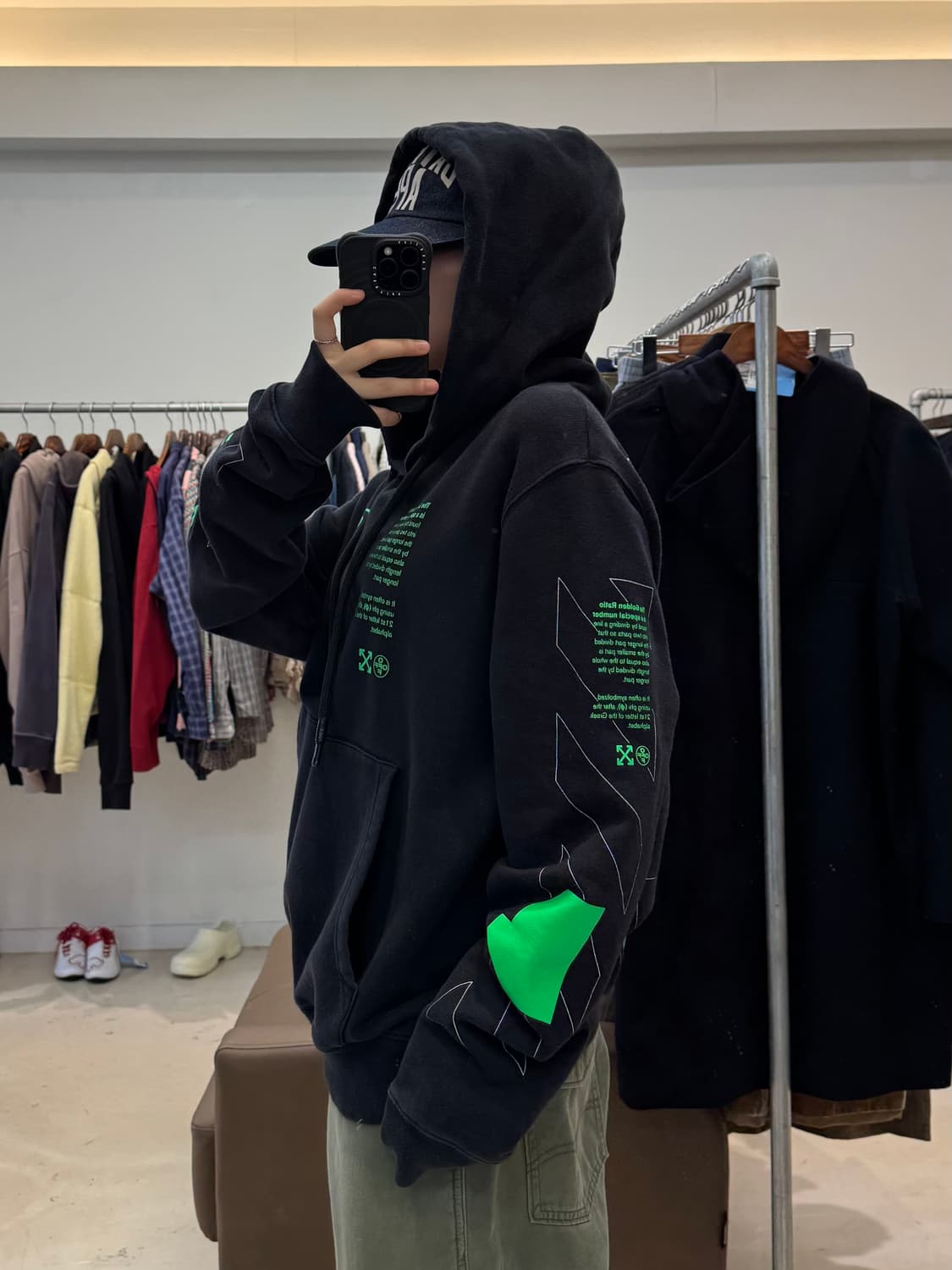 오프화이트 아치 쉐이프 후드티 상품이미지6