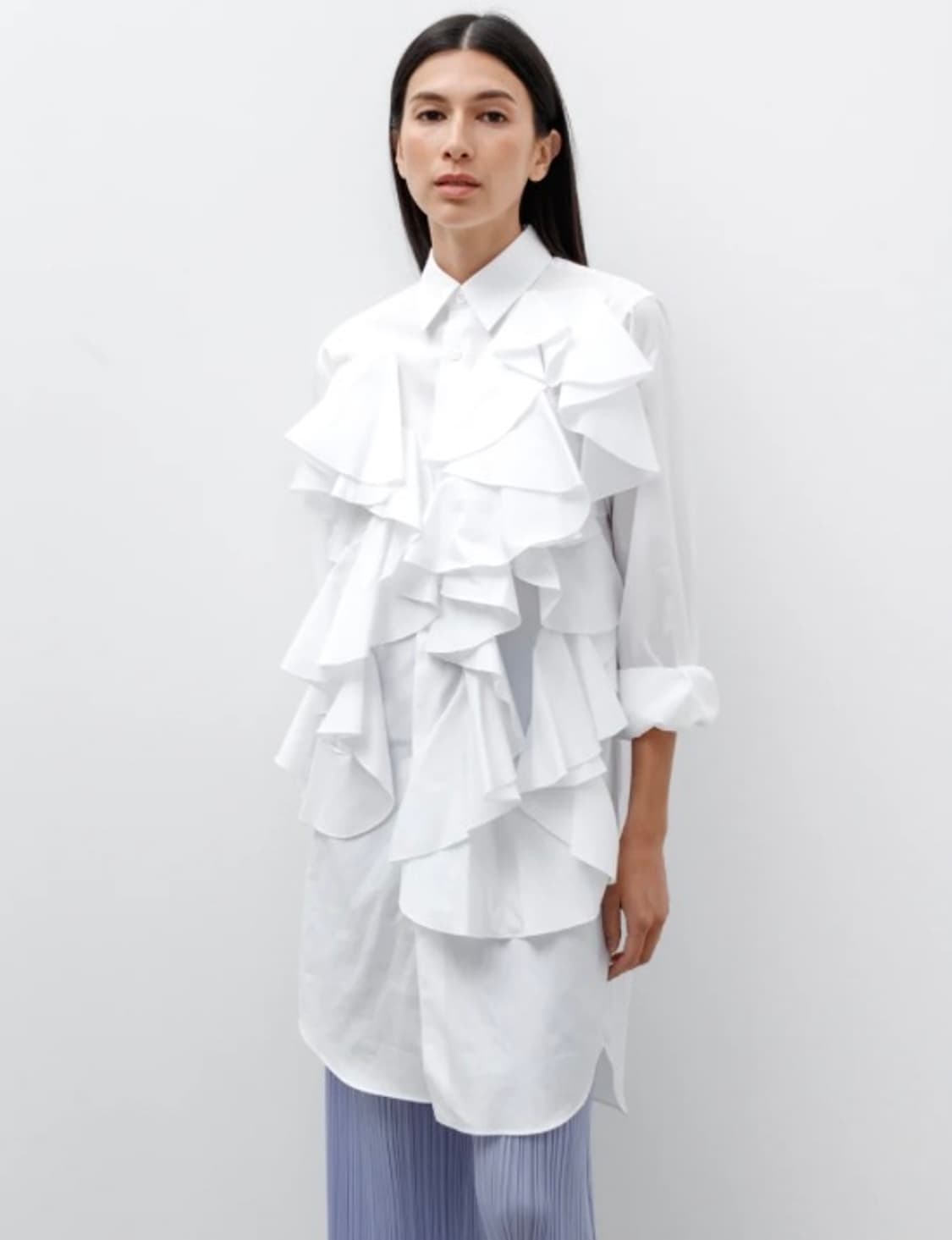 꼼데가르송 러플 롱 셔츠 상품이미지2