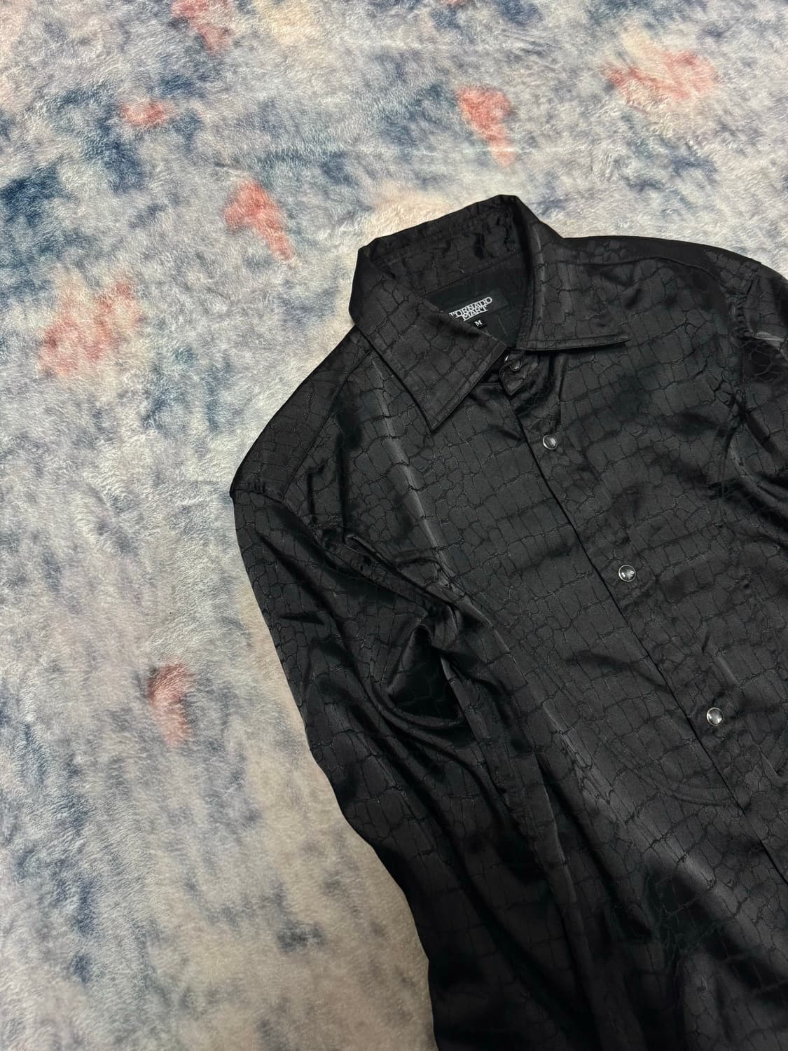 Tornado mart black satin croco western s 상품이미지3