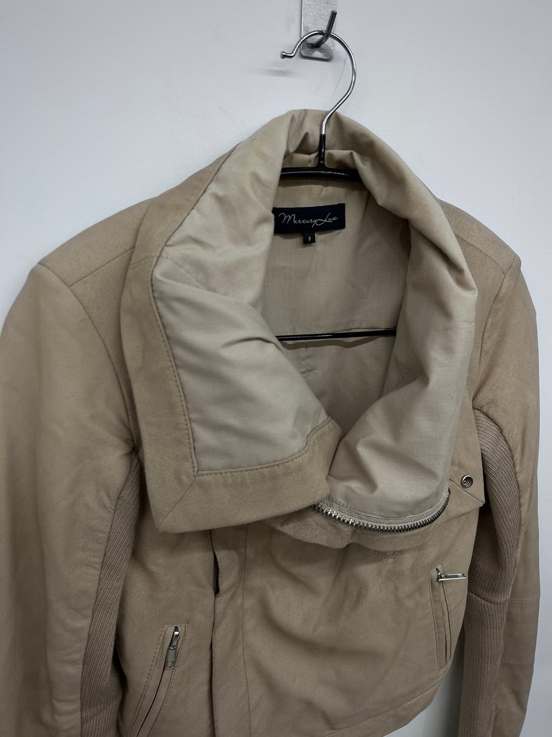 Mercurylux 고트스킨 투웨이 하이넥 자켓 상품이미지6