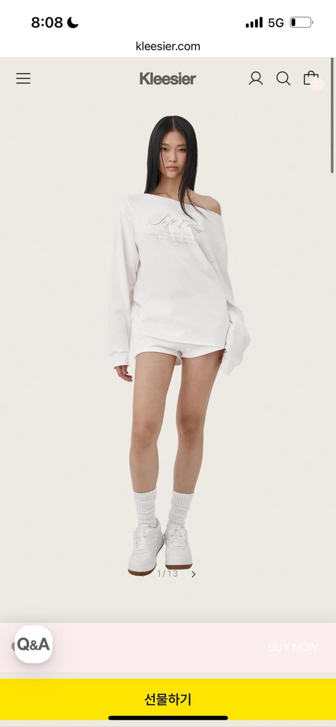 (미개봉) 클리시어 소프트 클럽 원숄더 맨투맨 상품이미지1