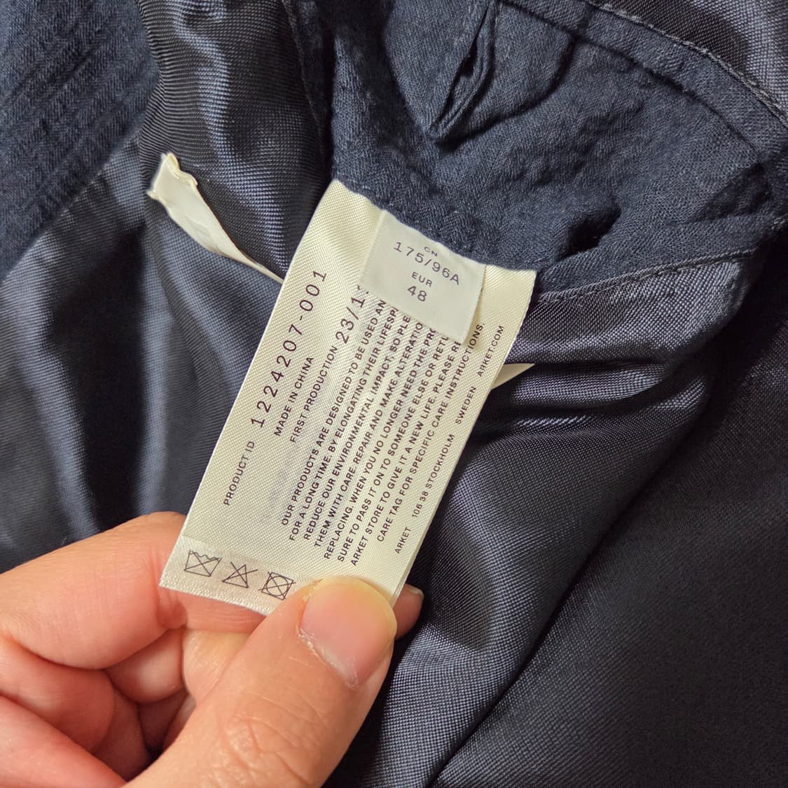 아르켓 시어서커 블레이저 48 다크네이비 / M 자켓 여름 상품이미지5